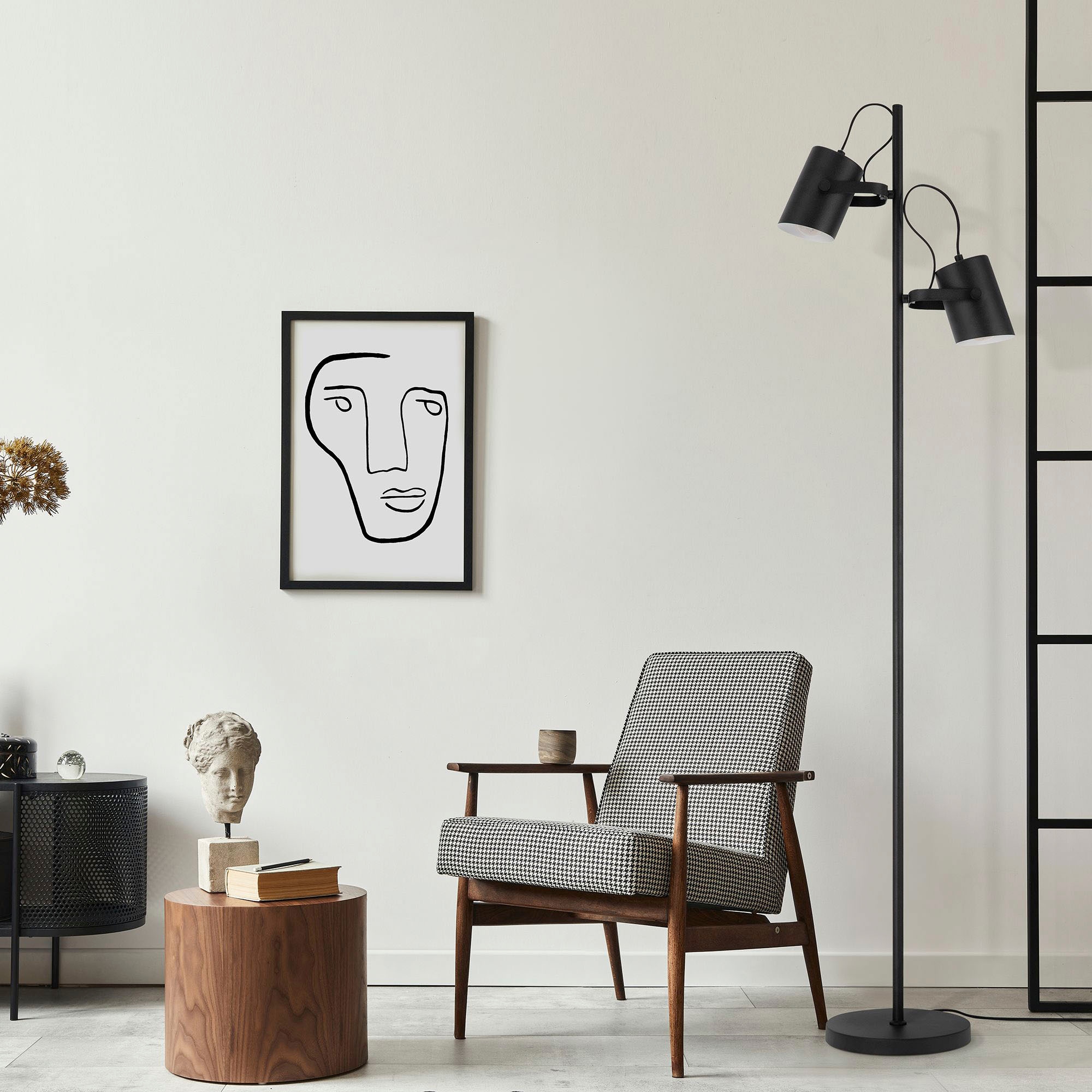 Paco Home Stehlampe »KARL« E27 mit kompatiblen Dimmer und Leuchtmittel