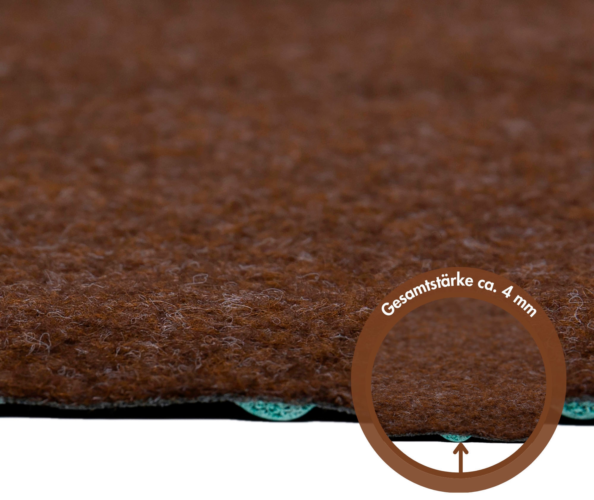 Andiamo Kunstrasen »Edinburgh, Made in Netherlands«, rechteckig, 4 mm Höhe, aus Nadelfilz, mit Drainagenoppen, für Balkon, Terasse, Wintergarten