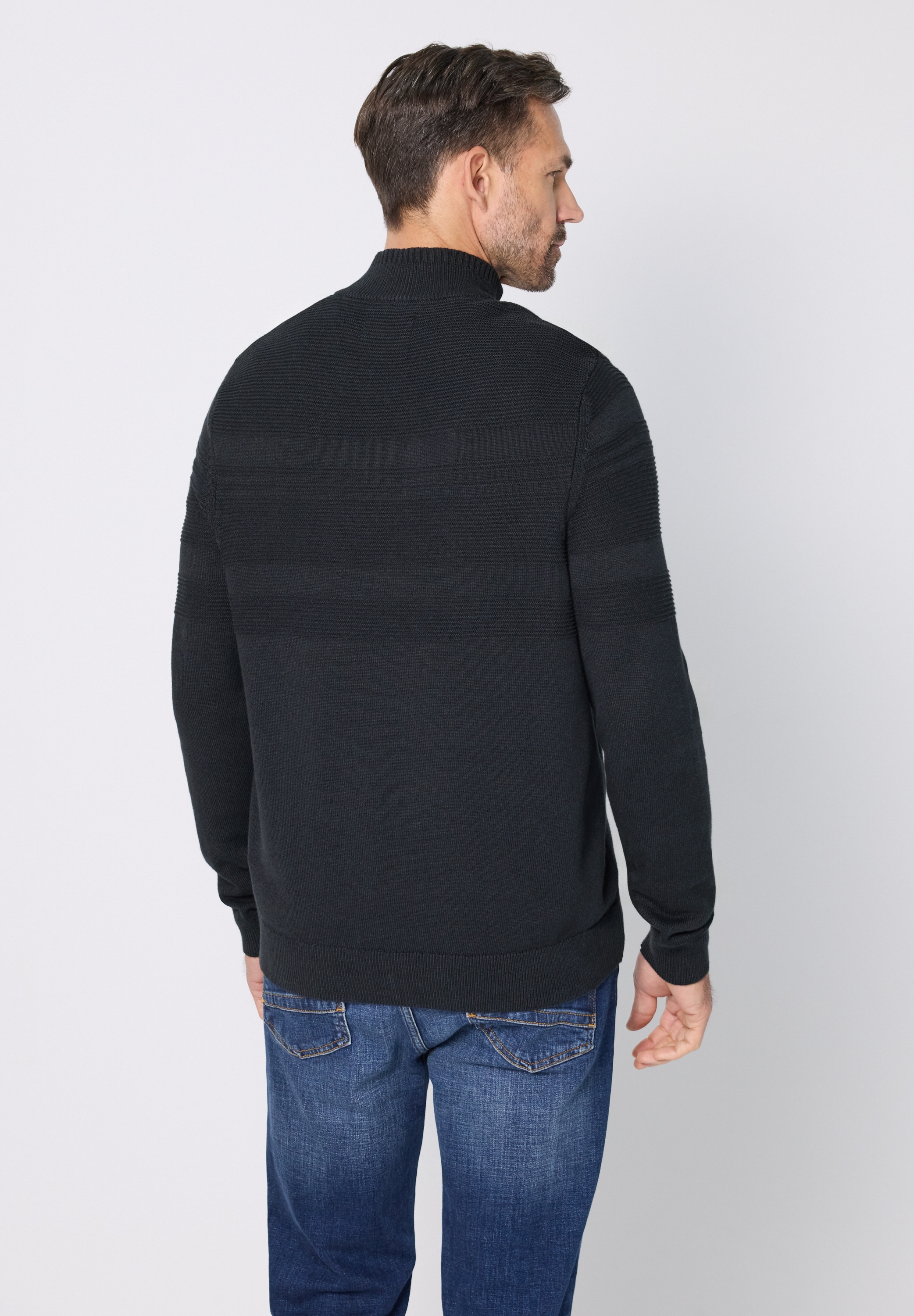 STREET ONE MEN Cardigan aus reiner Baumwolle