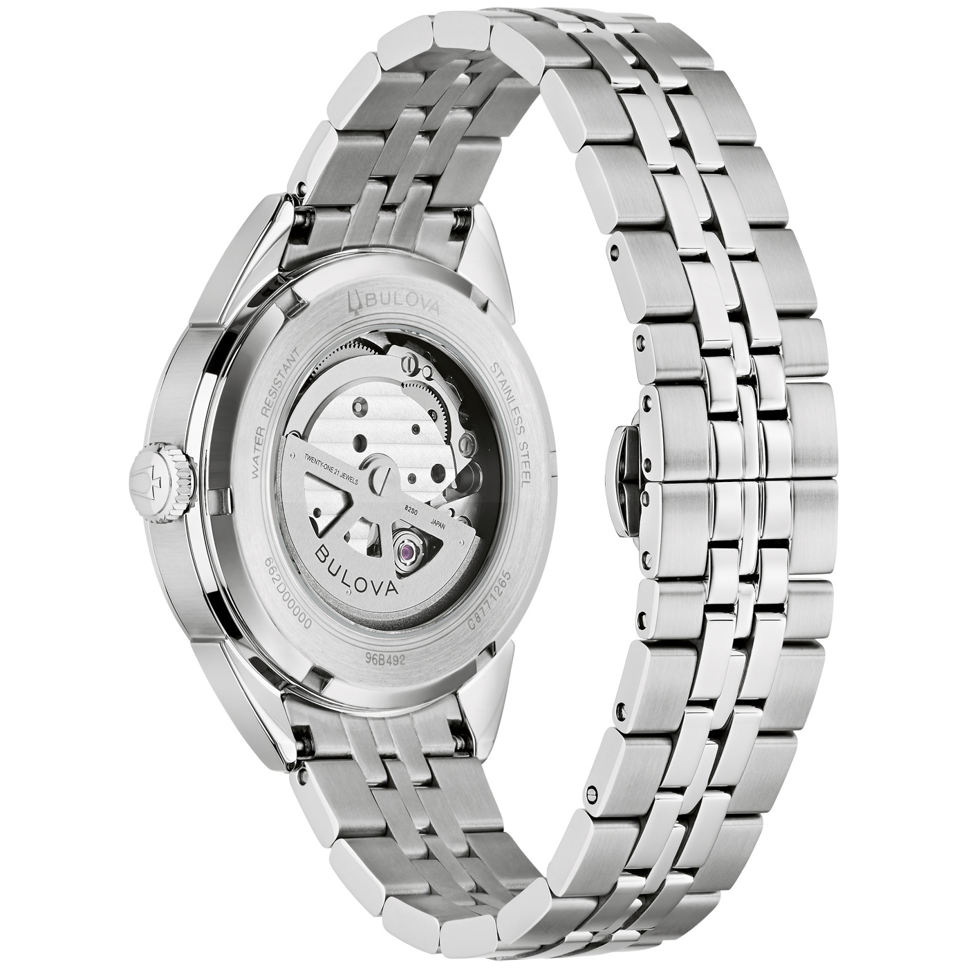 Bulova Mechanische Uhr »Bulova Sutton« Armbanduhr, Herrenuhr, Edelstahlarmband, analog, Tag