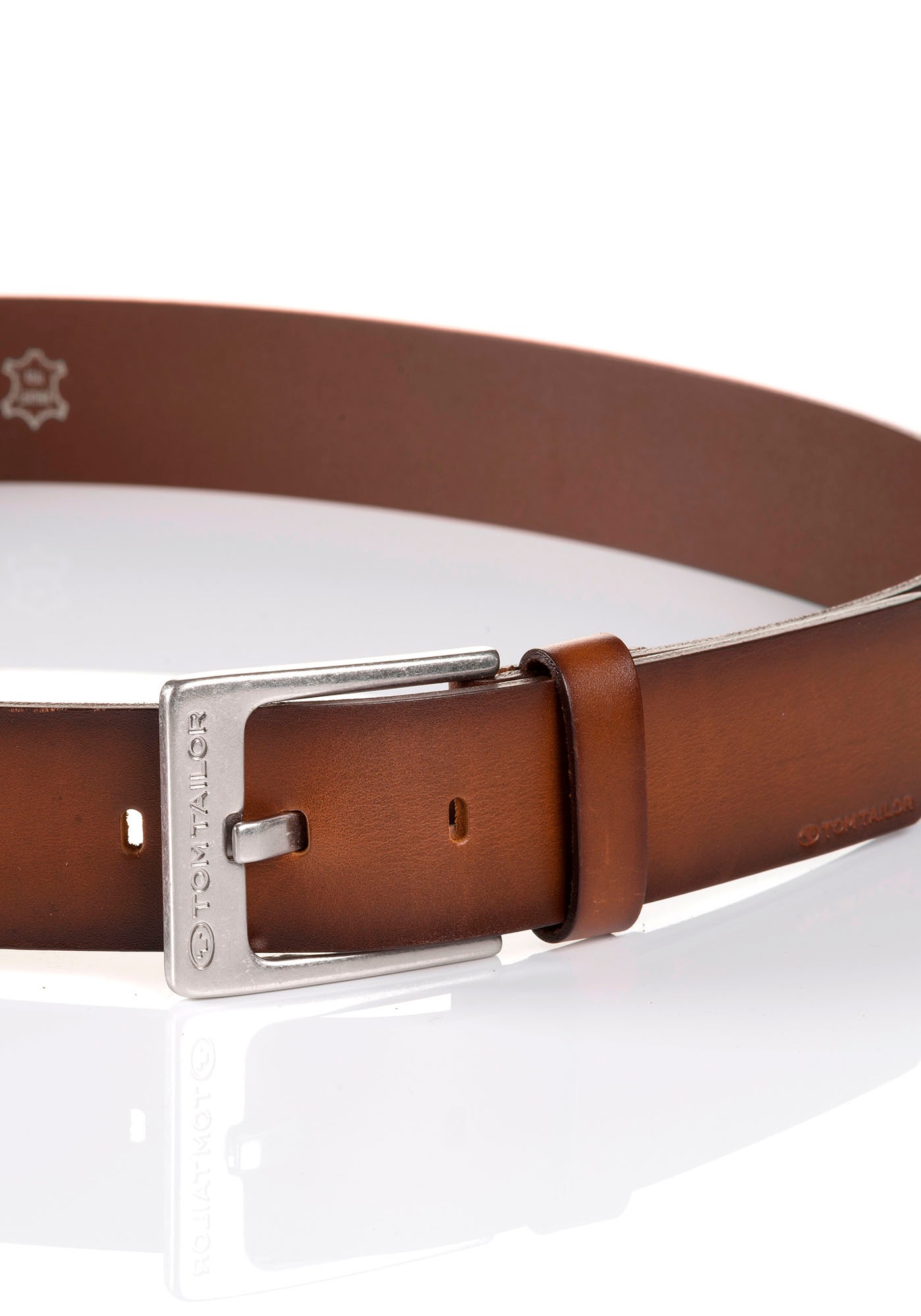 TOM TAILOR Ledergürtel "TTCALVINPLUS", 4 cm breiter Herrengürtel, Casual un günstig online kaufen