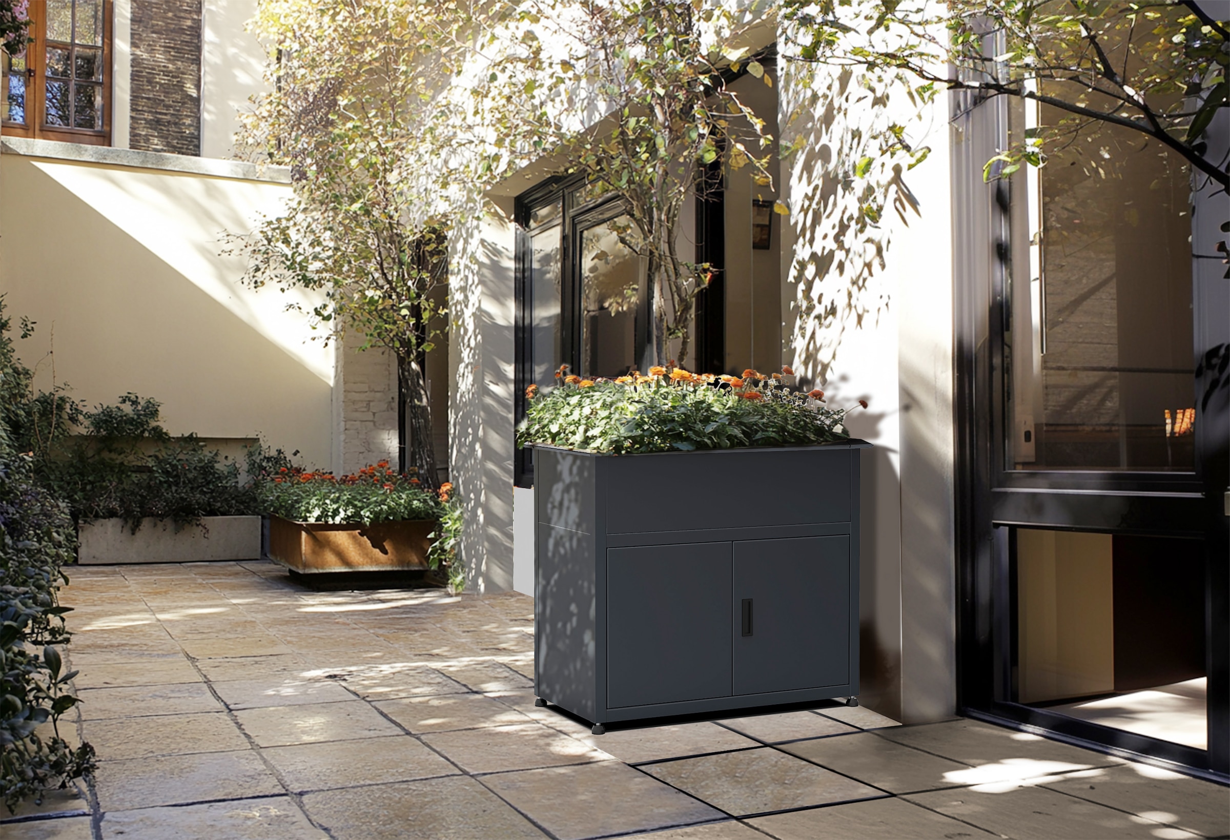 WESTMANN Hochbeet »Plexa« BxTxH: 100x50x85 cm, mit Stauraum & Schneckenkante