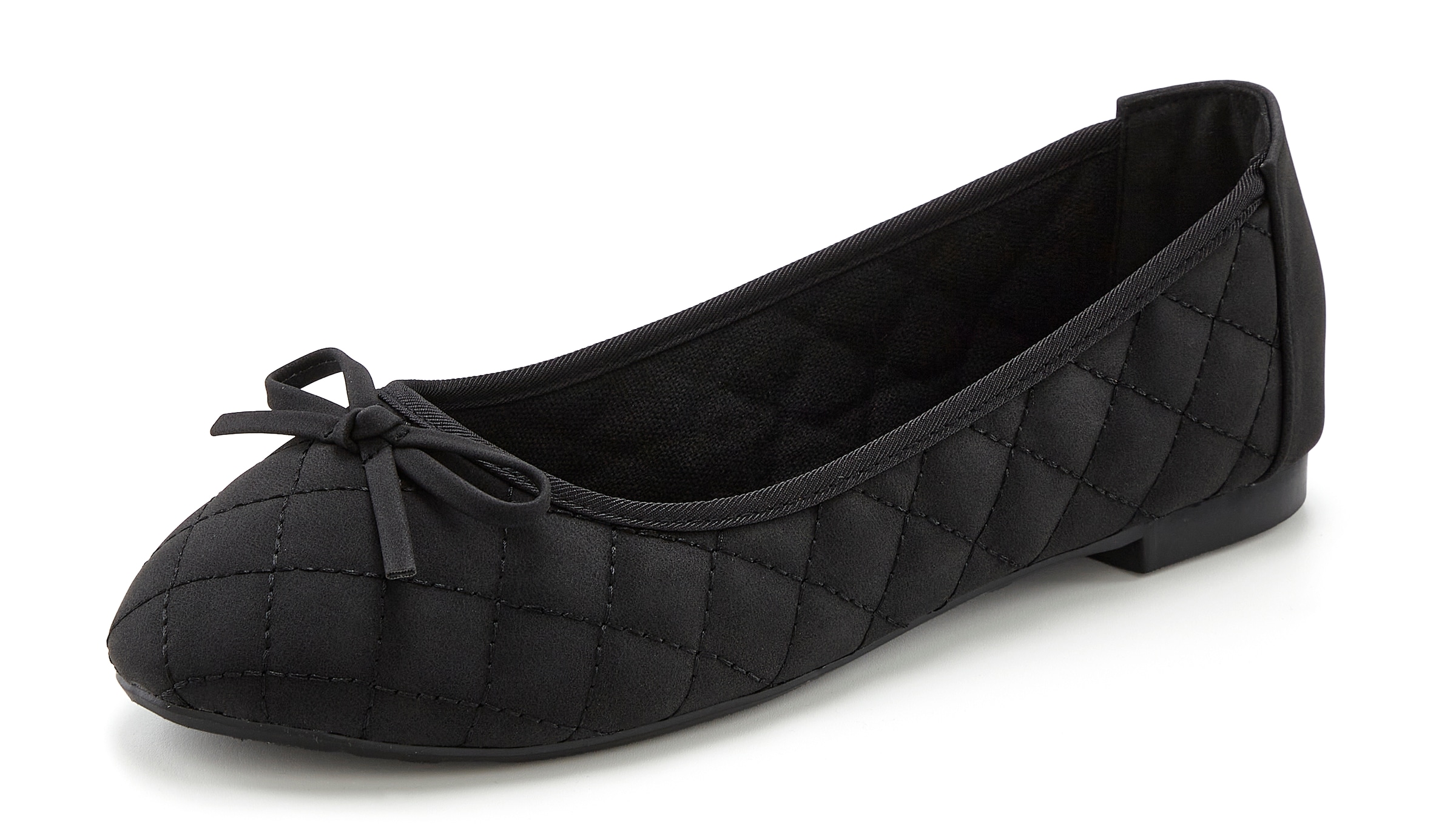 LASCANA Ballerina »Slipper, Schlüpfschuh«, mit Schleifenapplikation VEGAN