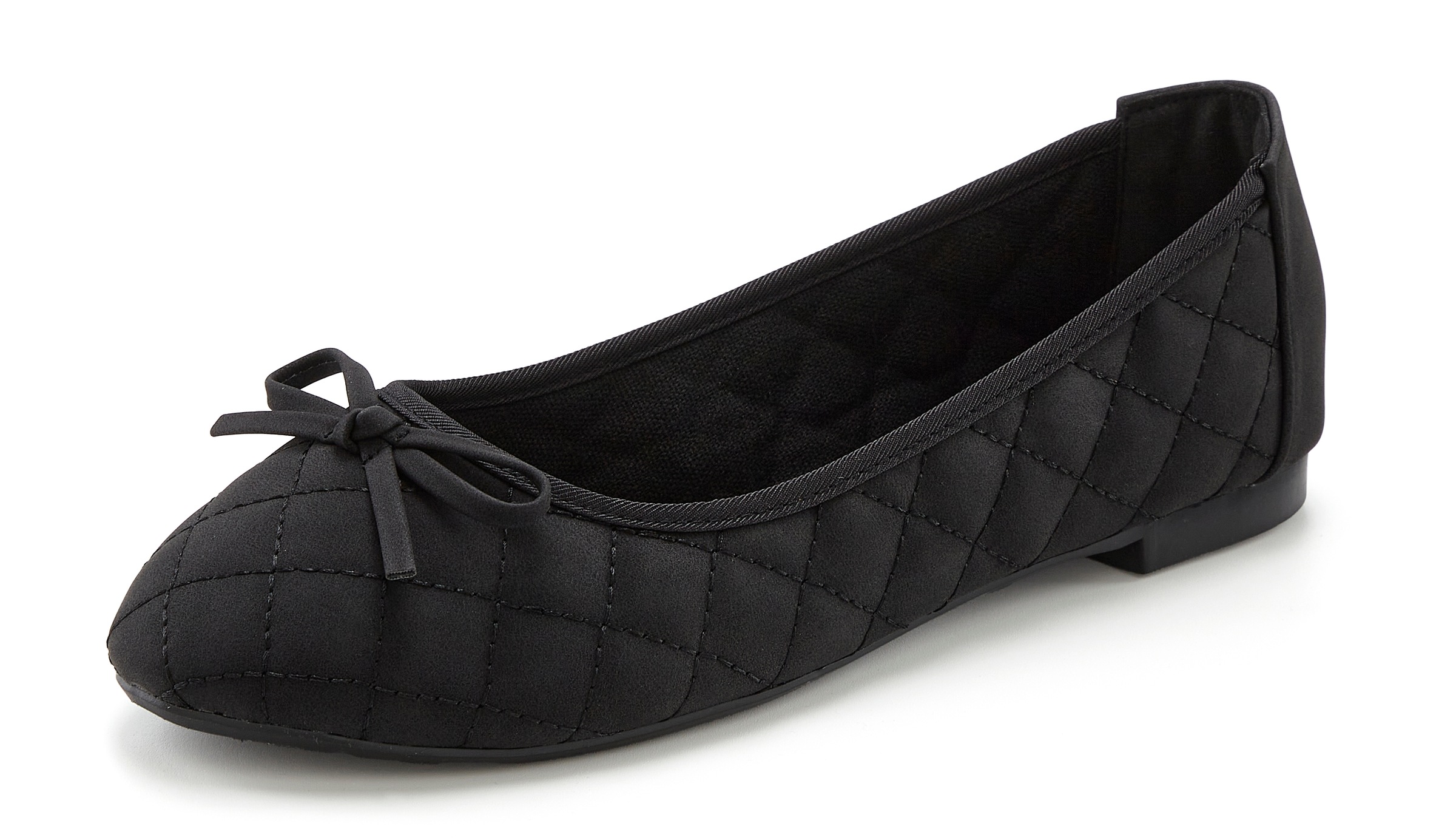 LASCANA Ballerina "Slipper, Schlüpfschuh", mit Schleifenapplikation VEGAN günstig online kaufen