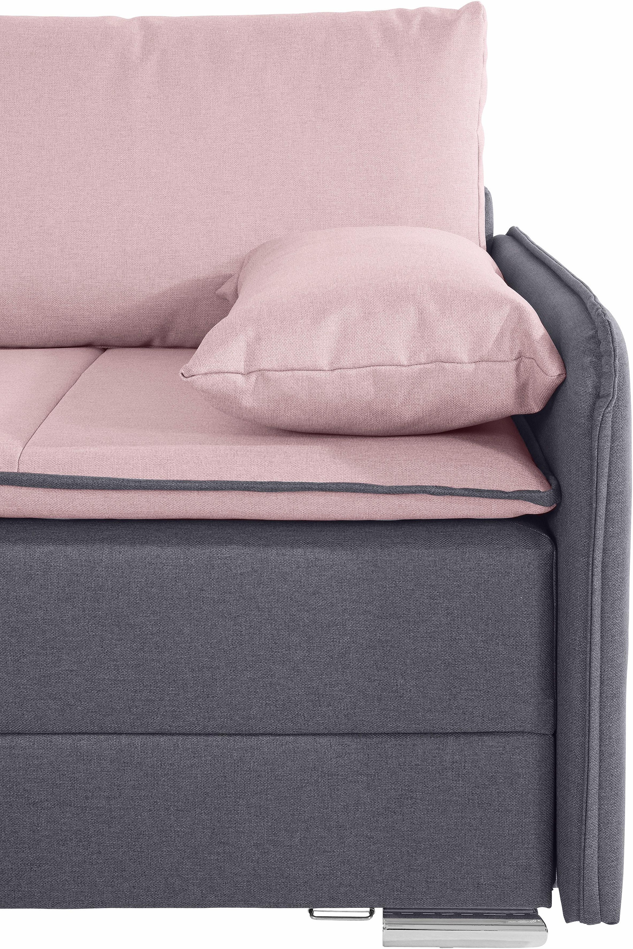 INOSIGN Ecksofa »Dream L-Form«, mit Federkern, mit Bettfunktion und Bettkasten