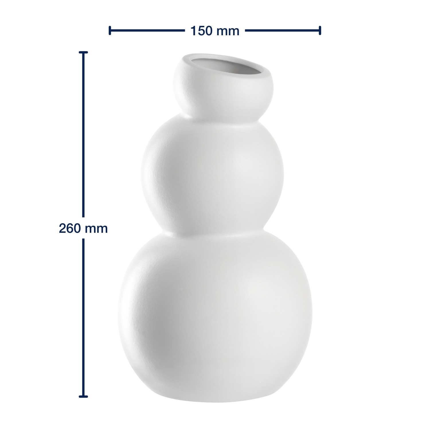 LEONARDO Dekovase »Schneemann«, aus Keramik