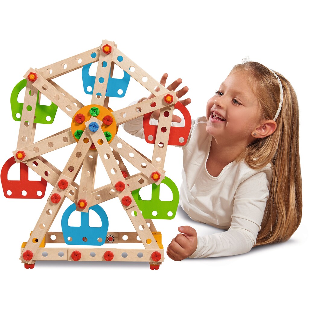 Eichhorn Konstruktionsspielsteine »Holzspielzeug, Constructor Riesenrad«, (240 St.)