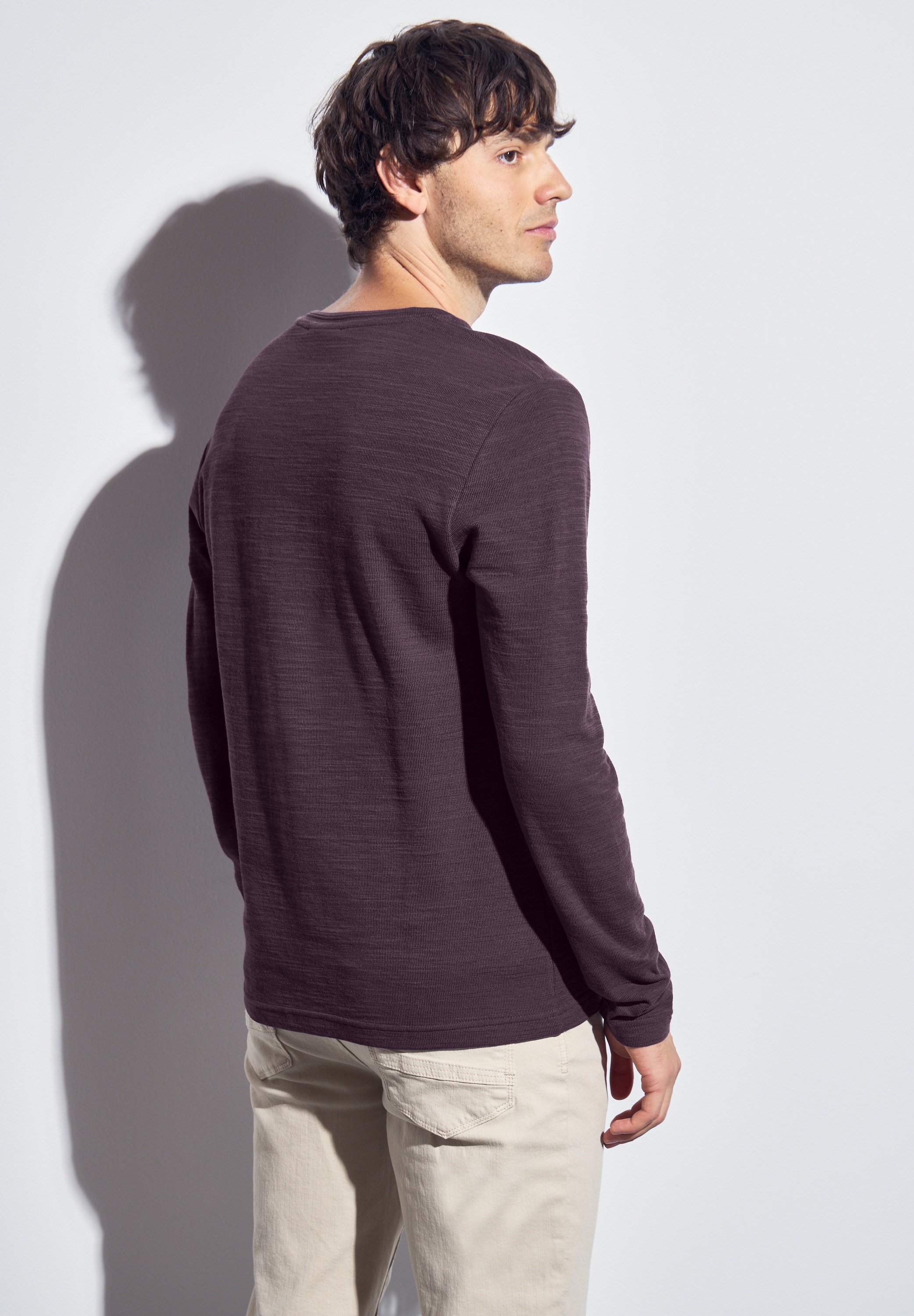STREET ONE MEN Langarmshirt, im soften Baumwoll-Mix