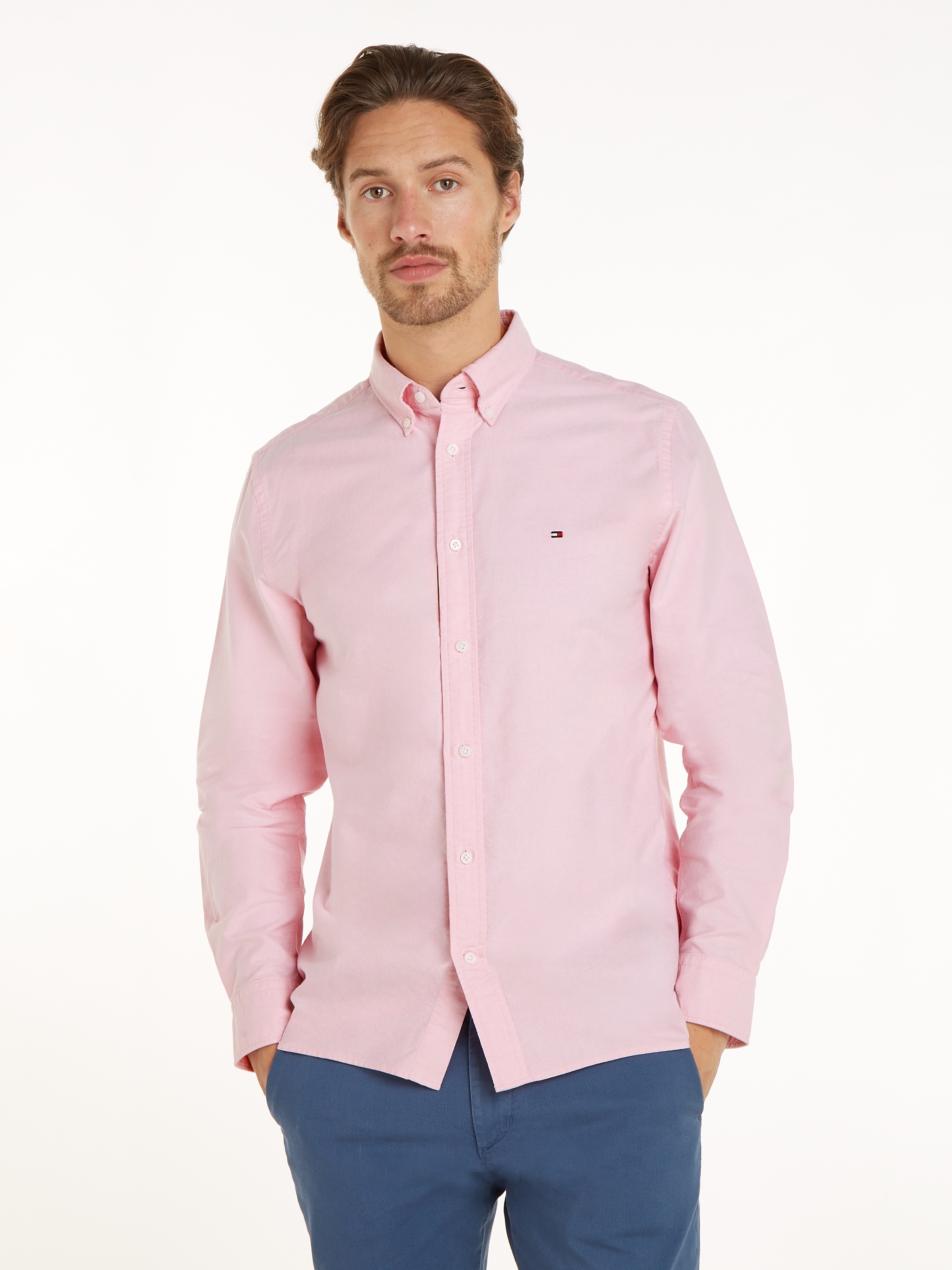 Tommy Hilfiger Langarmhemd "SOLID HERITAGE OXFORD RF SHIRT" günstig online kaufen