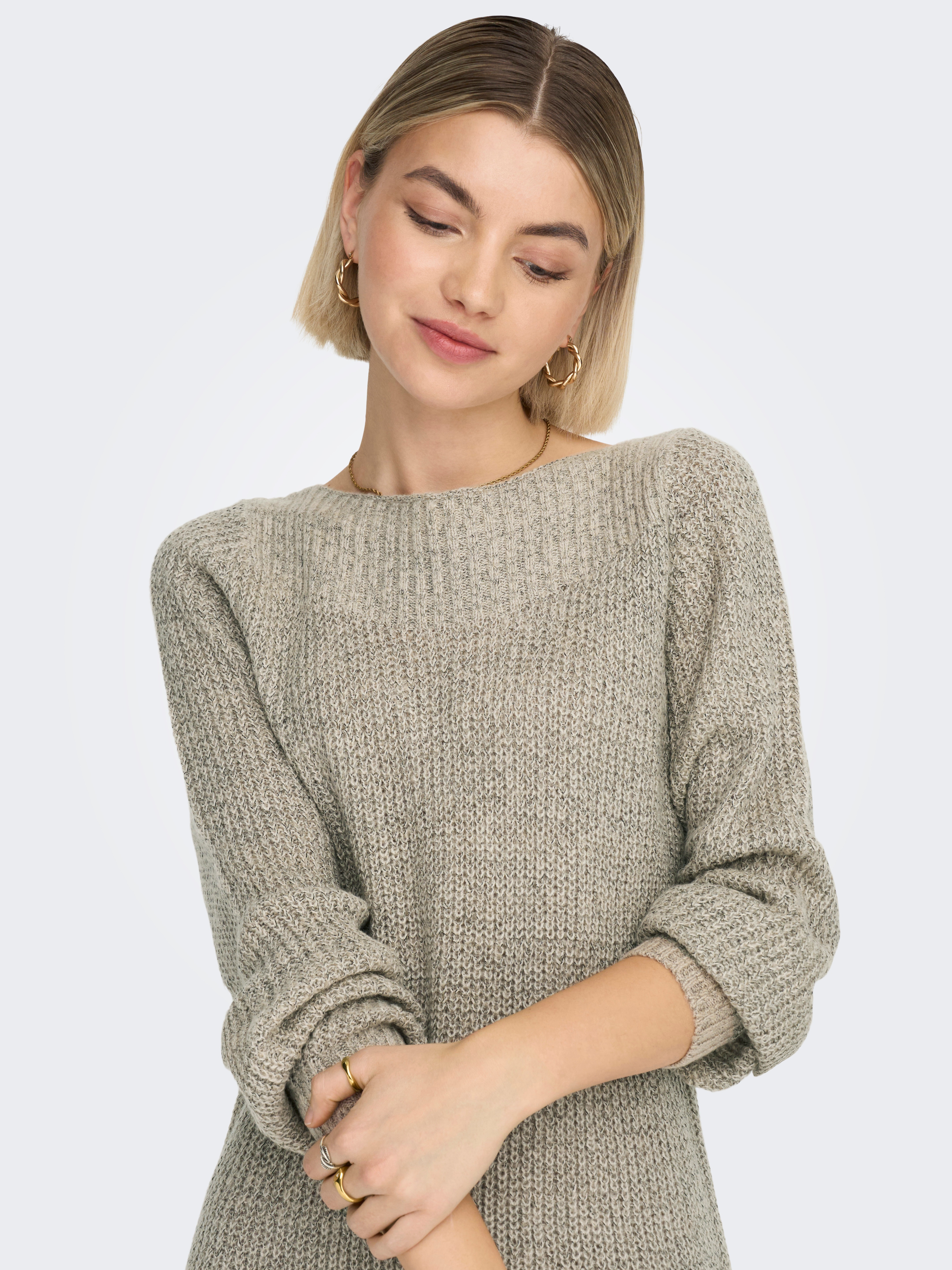 Thumbnail - JDY Minikleid "JDYWHITNEY MEGAN L/S BOAT DRESS KNT NOOS"