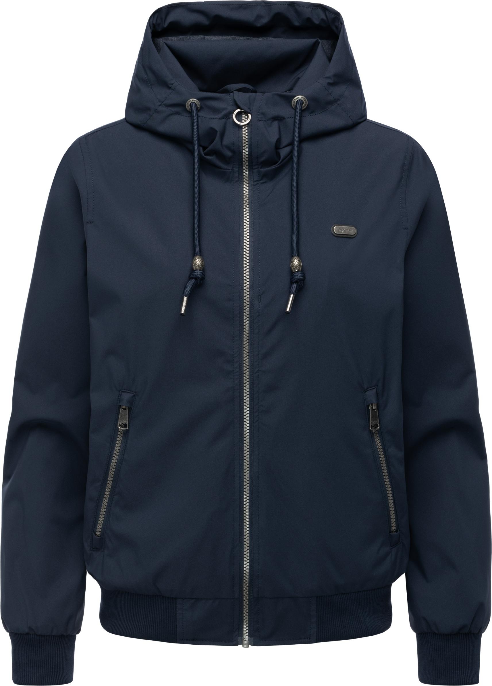 Outdoorjacke RAGWEAR "Nuggeta Summer YOUMODO", Damen, Gr. XL (42), navy, Obermaterial: 100% Polyester; Innenfutter: 100% Polyester, lässig geschnitten hüftlang, hoch geschlossener Ausschnitt, Ärmel ohne Ärmelschlitz Rippbündchen, Jacken Outdoorjacke, Läss