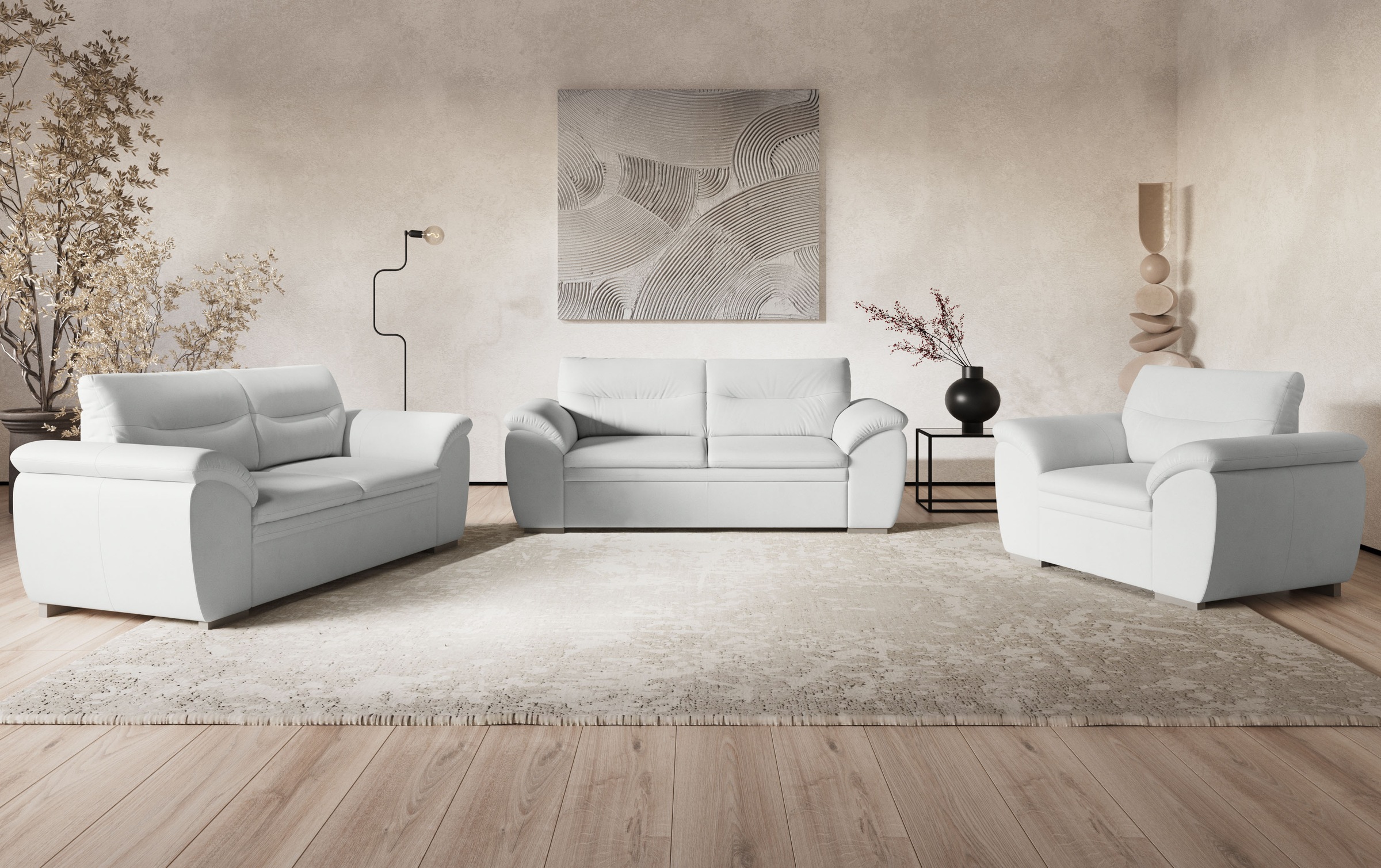 COTTA Polstergarnitur "Leandra" Set bestehend aus: 2-Sitzer & 2,5-Sitzer