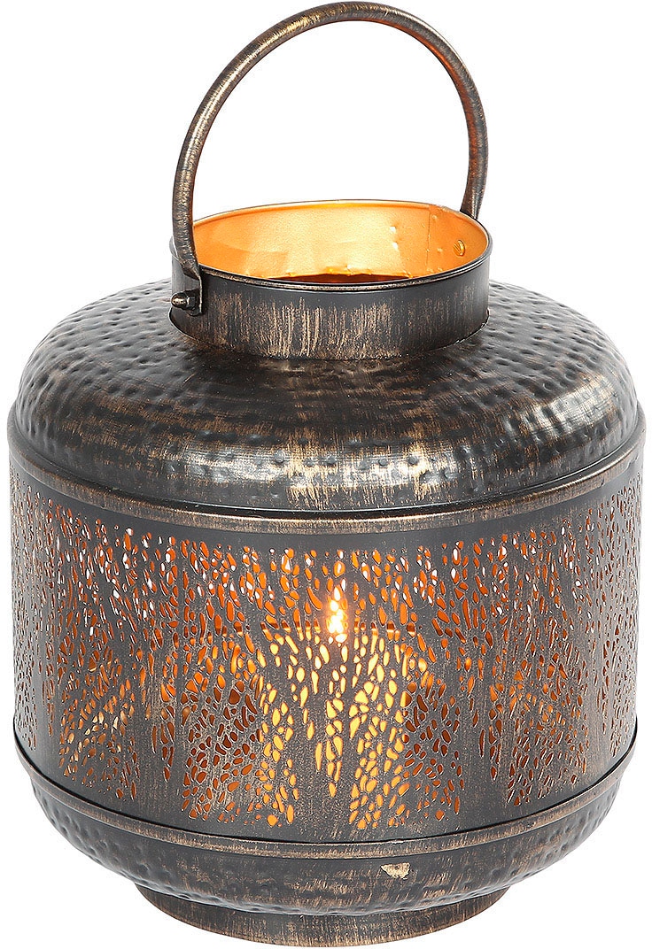 Ambiente Haus Kerzenlaterne "Laterne Walddesign mit Griff - (H) 42 cm"