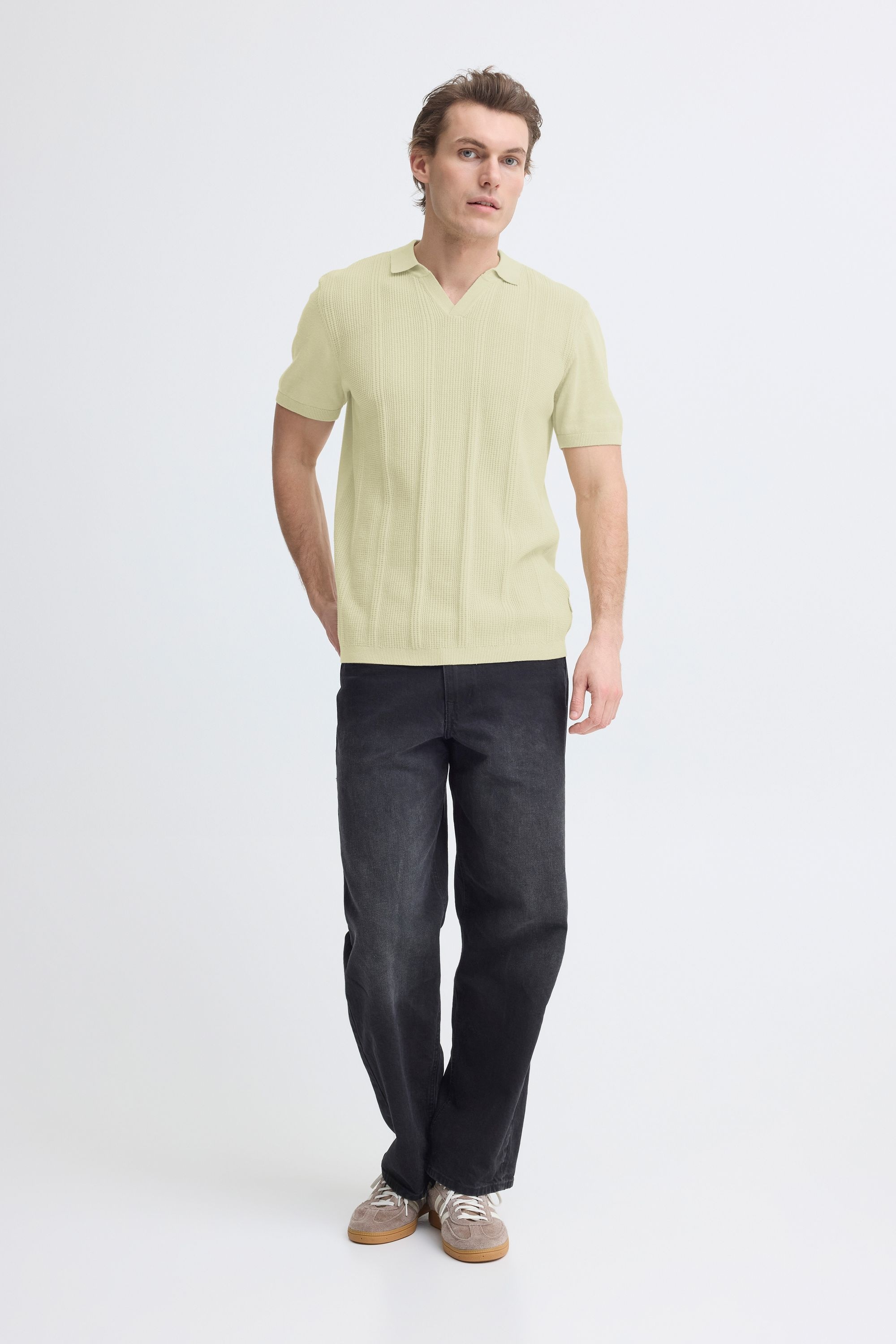 Blend Poloshirt »BHBaron« Stilvolles T-Shirt mit Kragen und strukturiertem Rippmuster