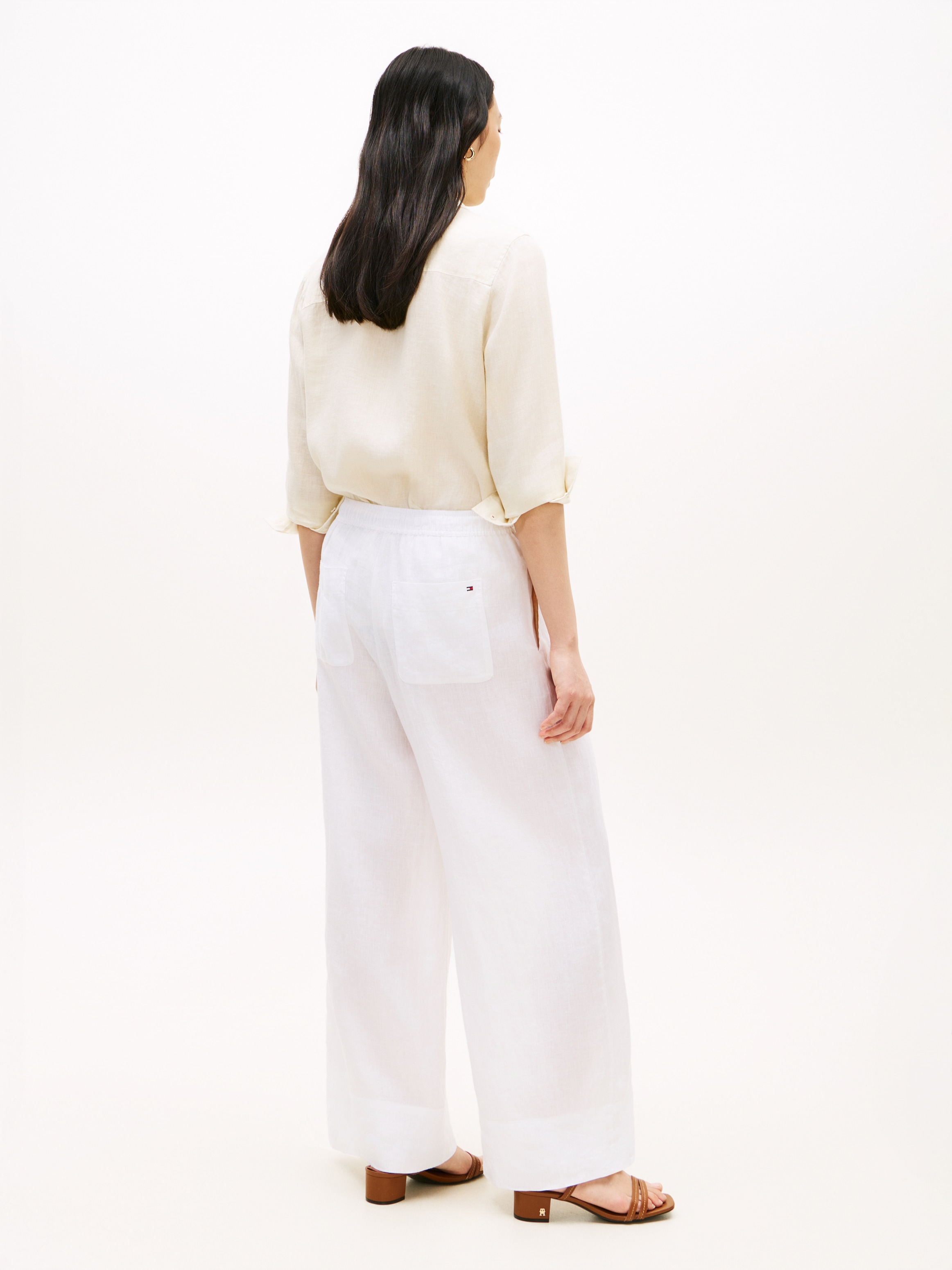 Tommy Hilfiger Leinenhose »ESS LINEN PULL ON PANTS«  in lockerer Passform, Elastikbund