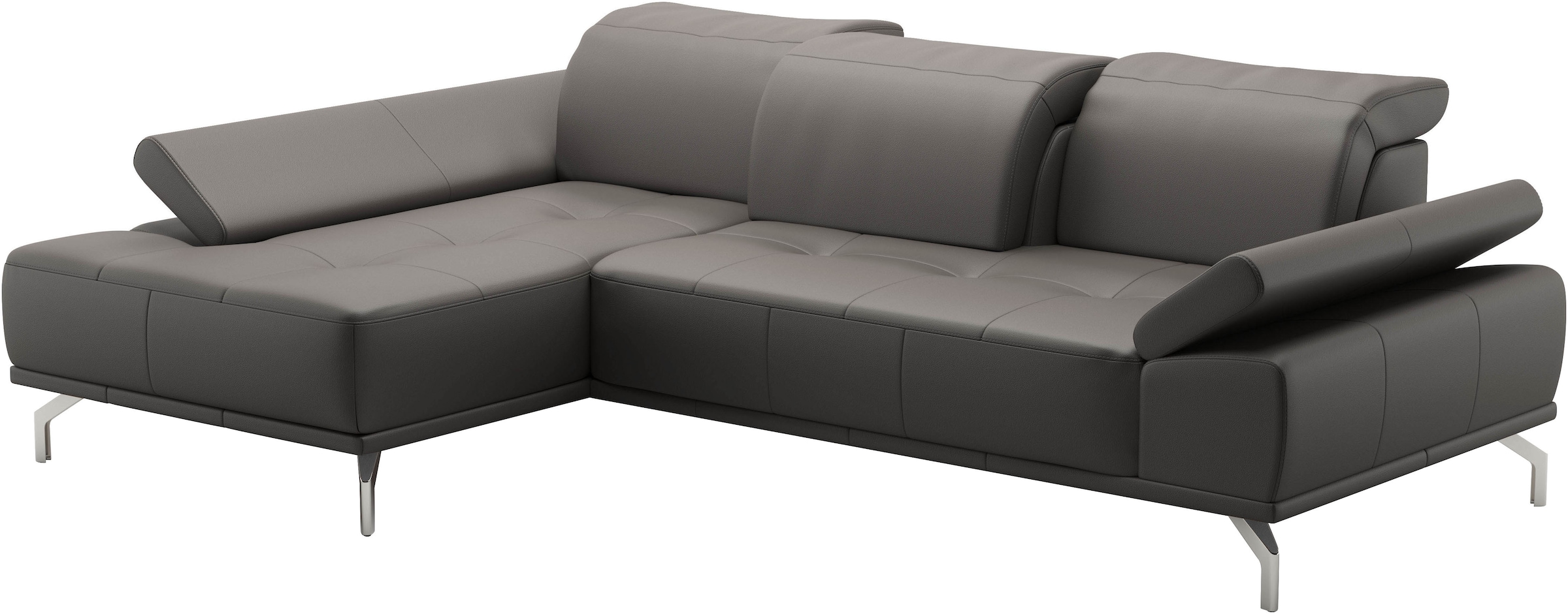 Places of Style Ecksofa »Caluna«, Inkl.Sitztiefenverstellung, wahlweise mit Kopf- und Armteilverstellung