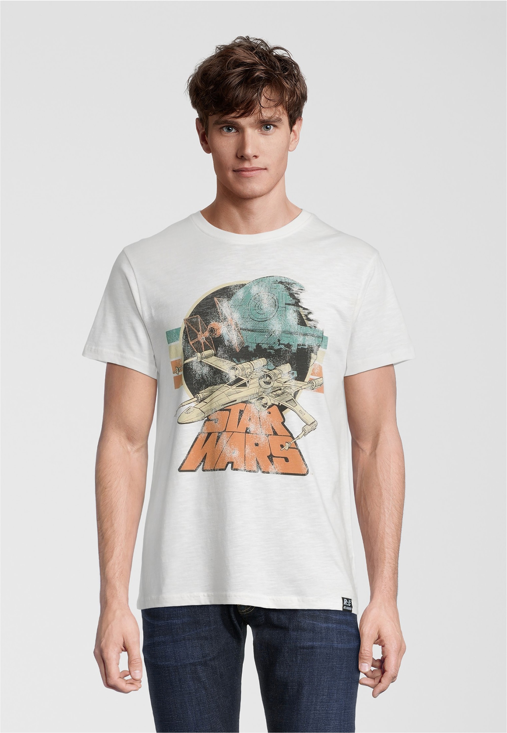 Recovered T-Shirt »Star Wars Empire Strikes Back Retro X-Wing«, im zeitlosen Design
