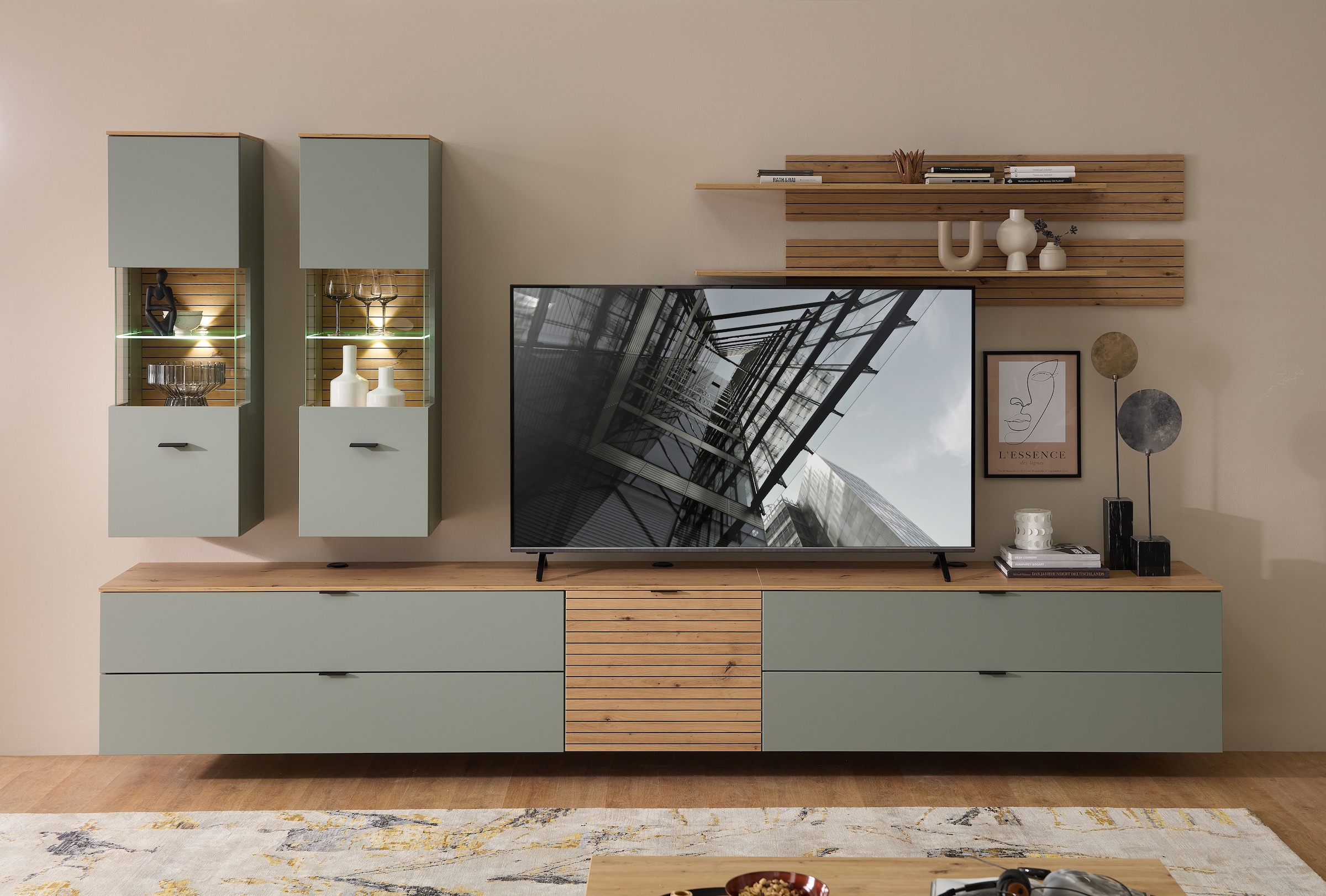 Innostyle TV-Schrank »INA TV-Lowboard, 60 x 51 x 44 cm (B/H/T)«, (1 St.), stehend/hängend verwendbar, 1 türig, Softclose