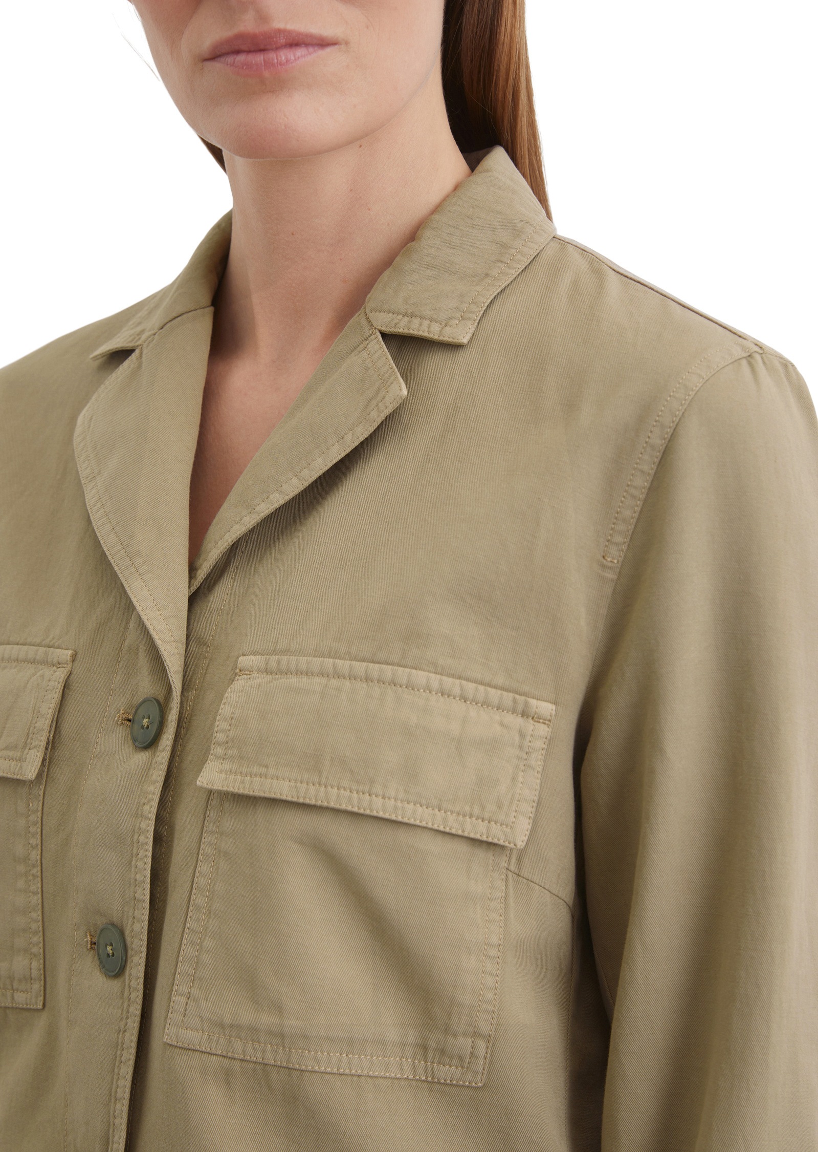 Marc O'Polo Kurzjacke »aus Organic-Cotton-Leinen-Mix«, ohne Kapuze