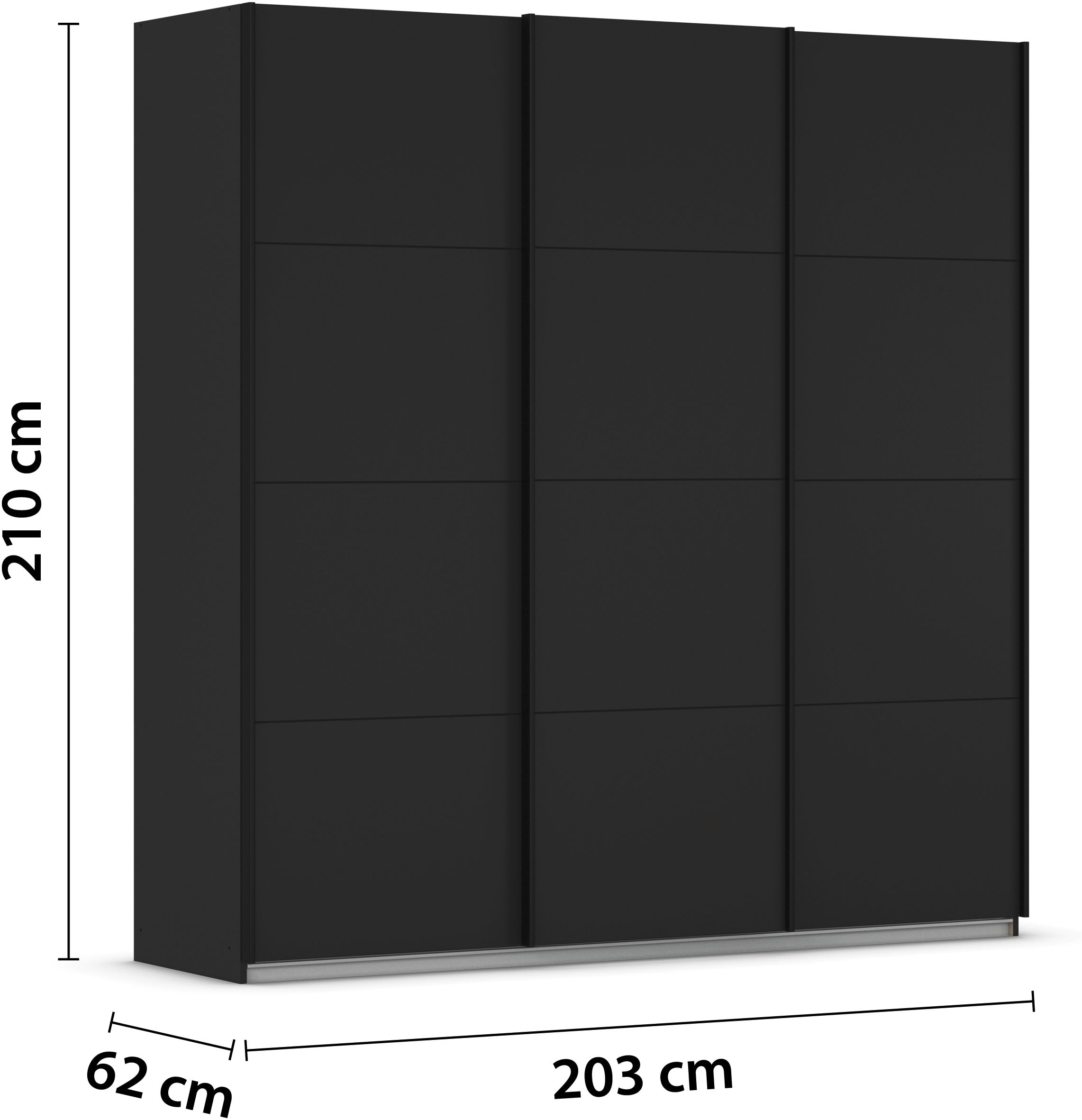 rauch Schwebetürenschrank »Kleiderschrank Schrank Garderobe Ankleide TOPSELLER OTELI« 3 Ausstattungen BASIC/CLASSIC/PREMIUM (inkl. SOFT-CLOSE-FUNKTION),  Breiten 203/271/315/360 cm Höhen 210/229 cm MADE IN GERMANY