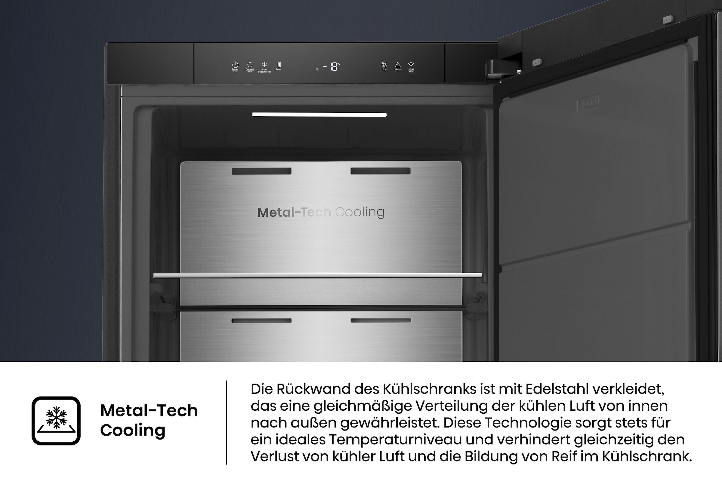 Hisense Gefrierschrank »FT5K310GSFC1« 185,6 cm hoch 59,5 cm breit KitchenFit