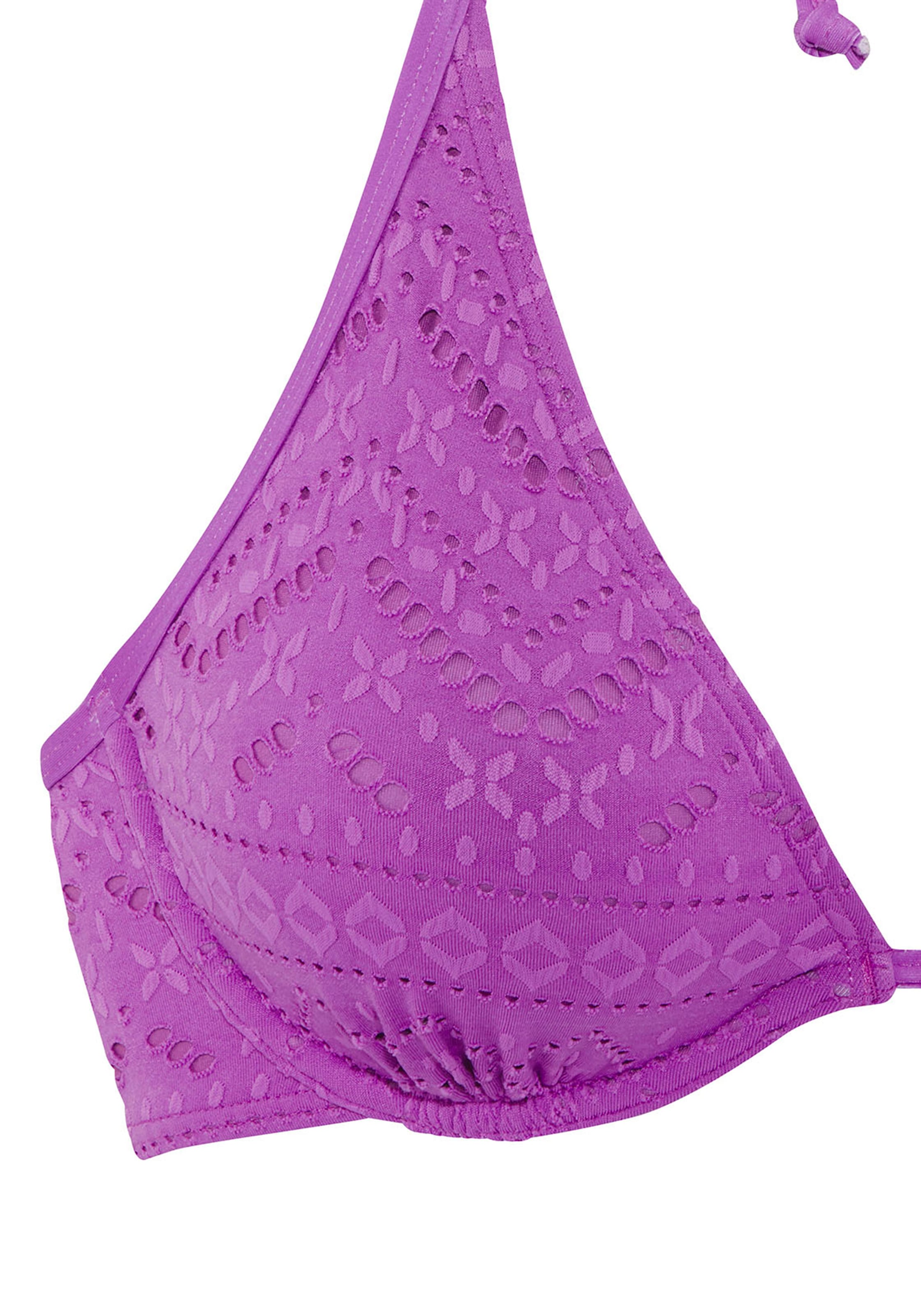 LASCANA Bügel-Bikini-Top »Omara«, mit Lochstickerei