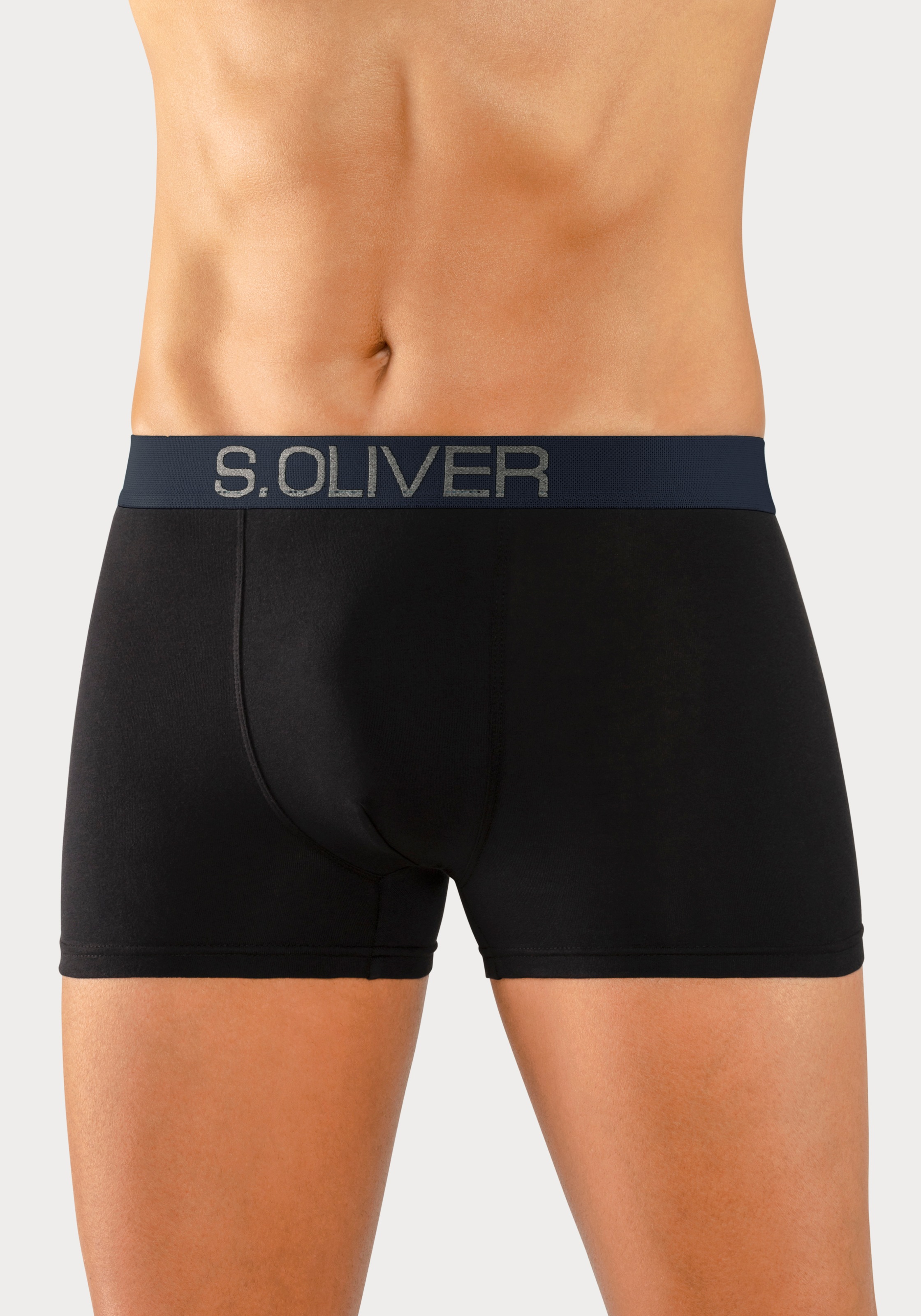s.Oliver Boxer "Boxershorts für Herren" Packung, 4 Stk. mit kontrastfarbene günstig online kaufen