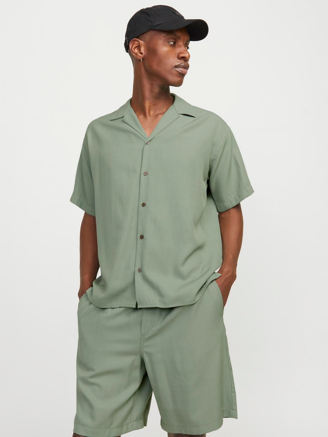 Jack & Jones Kurzarmhemd "JPRCCAARON TENCEL RESORT SHIRT S/S LN" günstig online kaufen