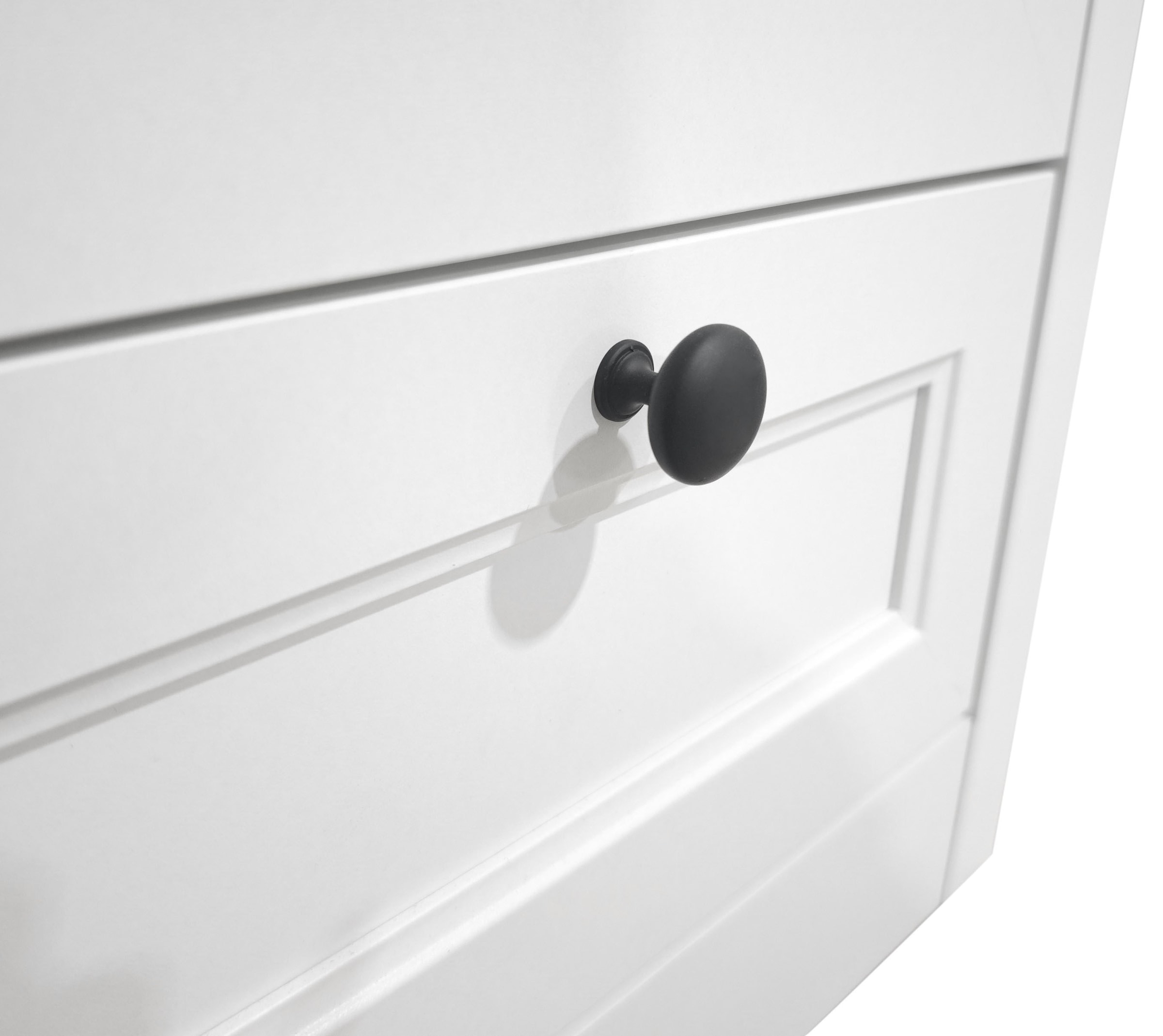 OTTO home Sideboard »Ismund«, aus MDF, mit Holz-Zierleiste, schwarzen Metallgriffen, Höhe 93 cm