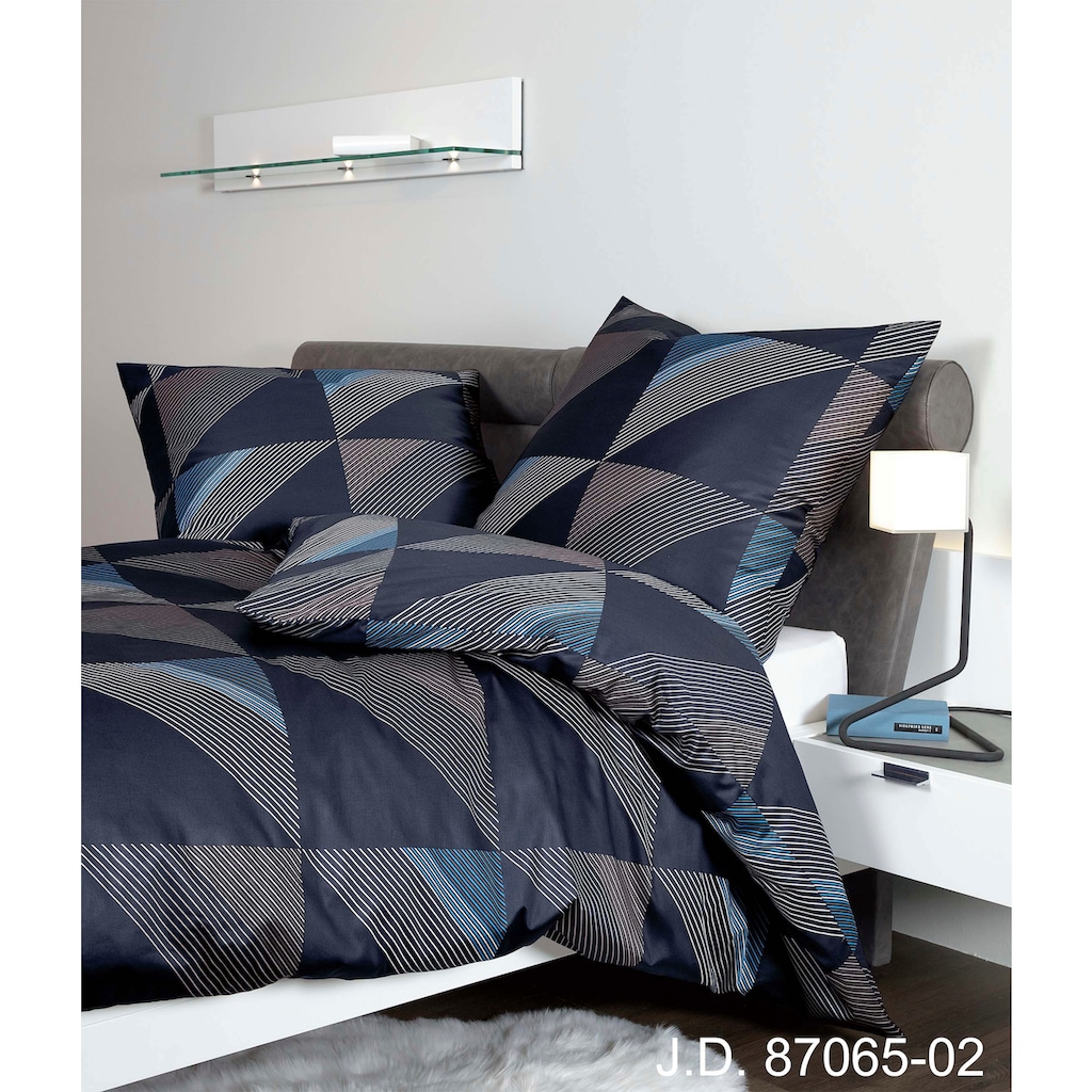 Janine Bettwäsche »J. D. 87065«, in hochwertiger Mako Satin Qualität aus 100% Baumwolle, Bett- und Kopfkissenbezug mit Reißverschluss, pflegeleicht, STANDARD 100 by OEKO-TEX® zertifiziert