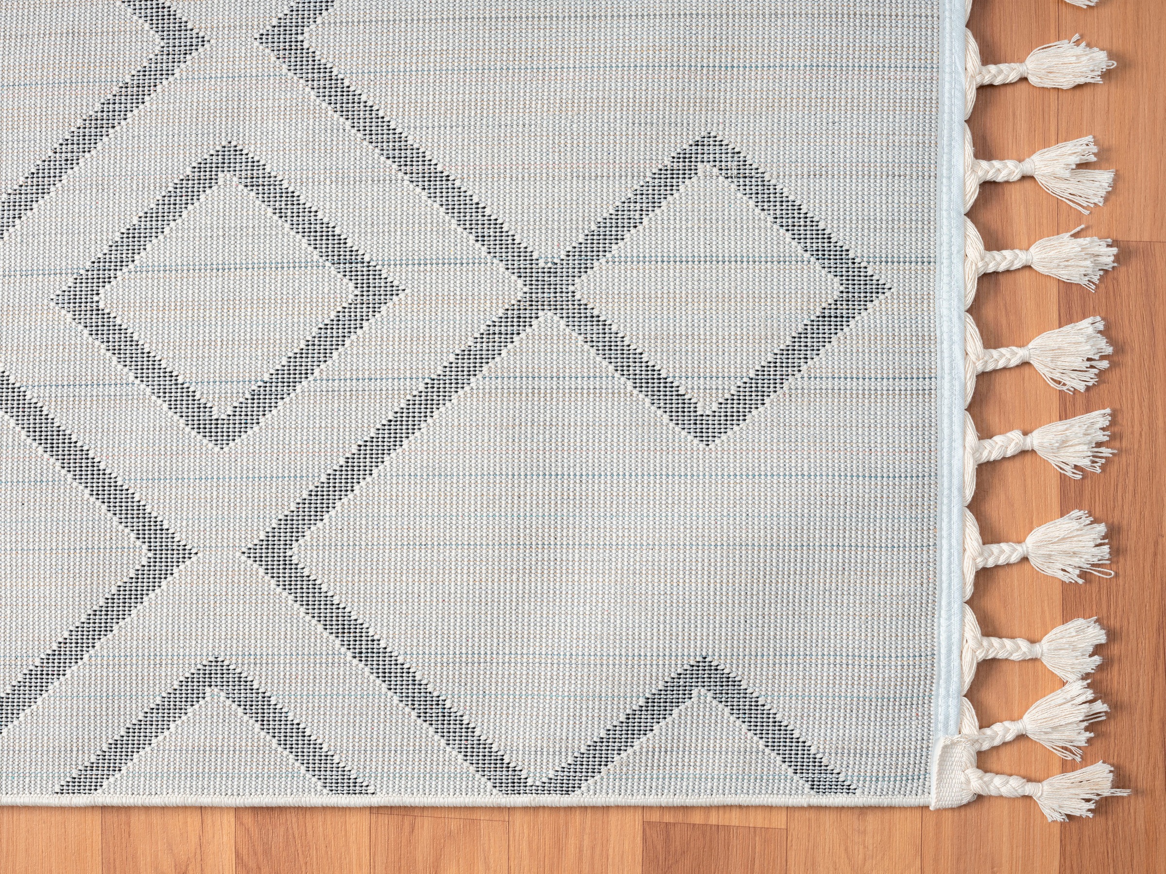 Myflair Möbel & Accessoires Hochflor-Teppich »Moroccan Mural«, rechteckig, 24 mm Höhe, modern, marokkanisches Design, flauschig weich, mit Fransen