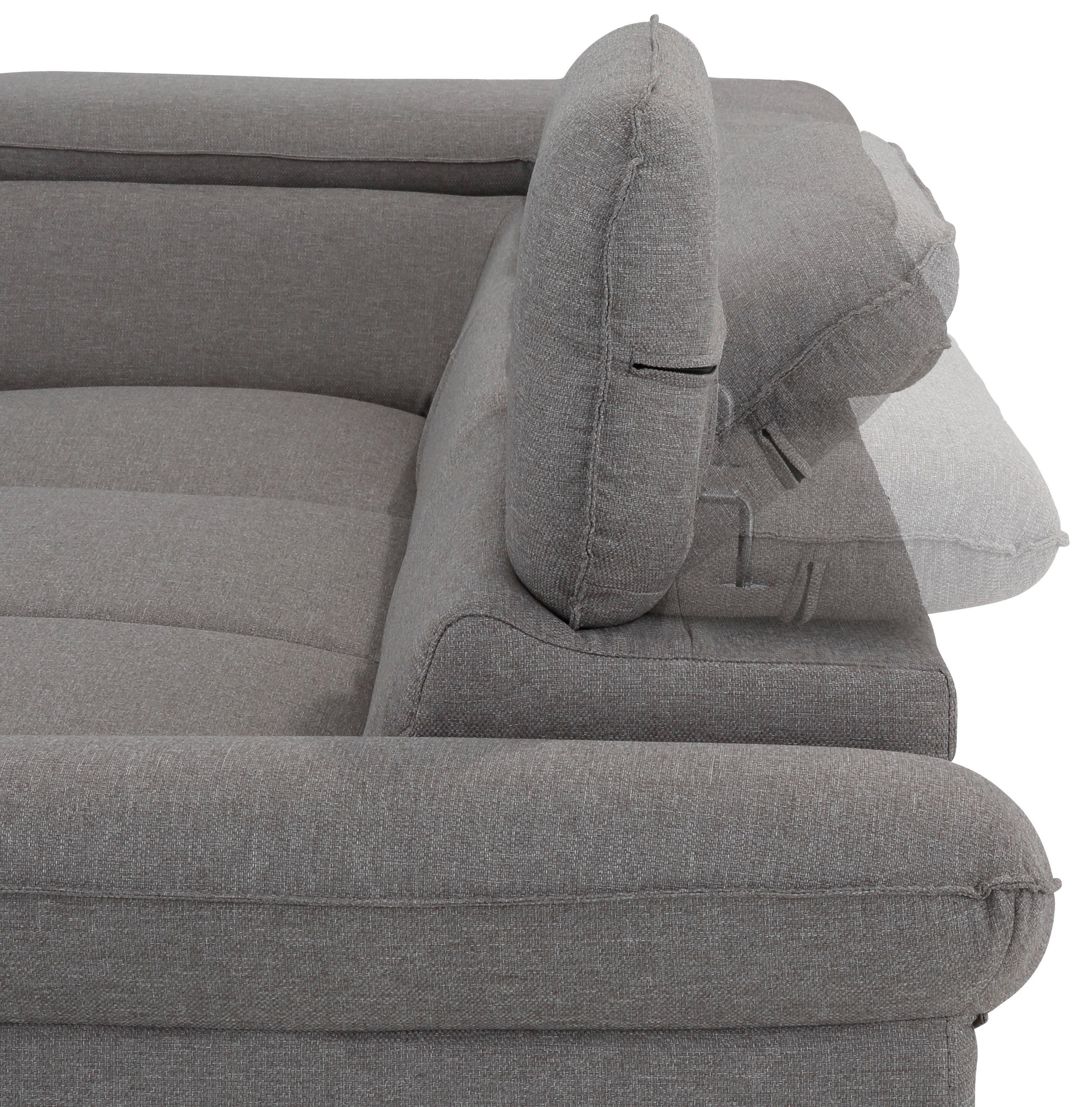 Home affaire Ecksofa »Pilot L-Form«, mit Kopfteilverstellung, wahlweise mit Bettfunktion & Bettkasten