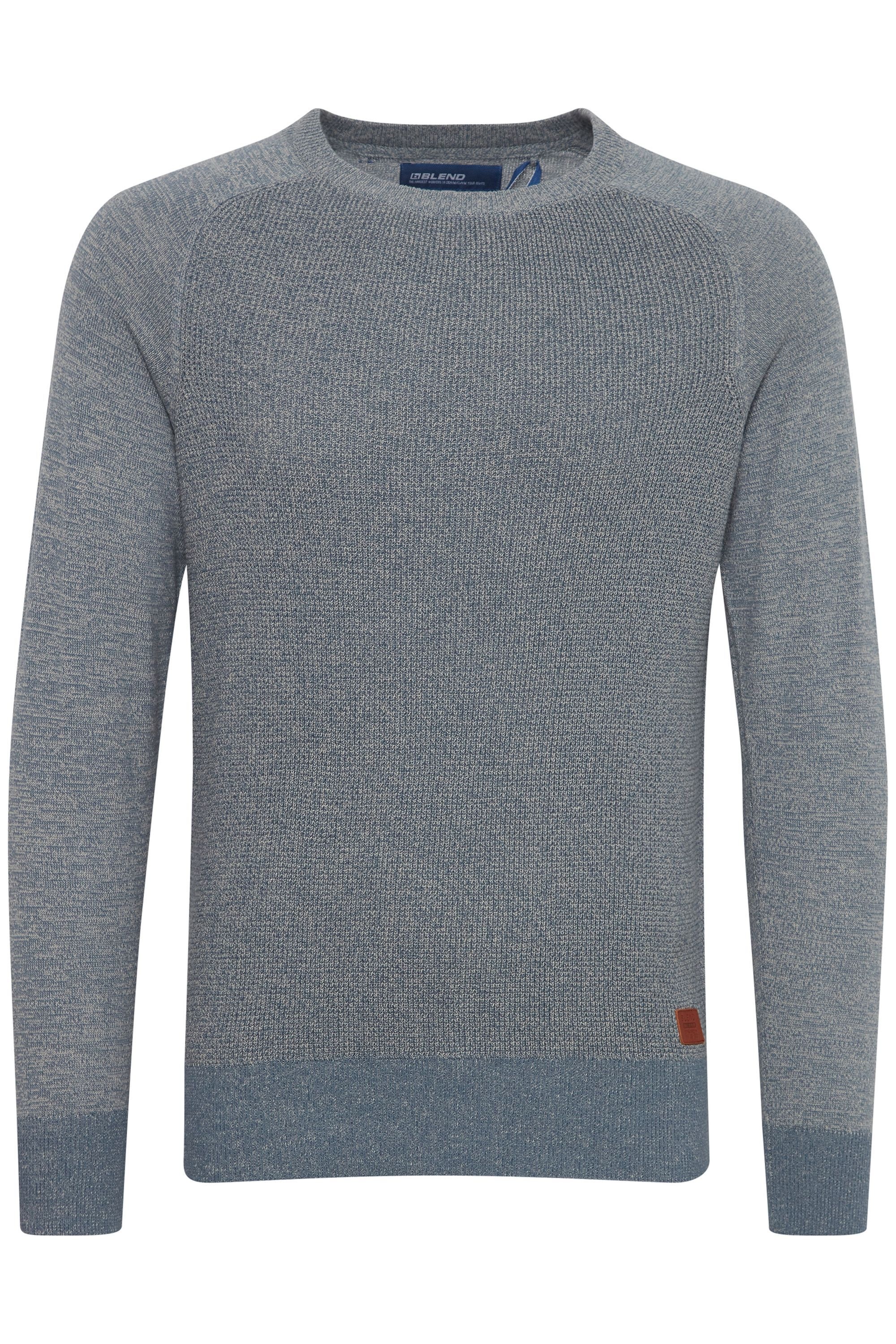 Blend Rundhalspullover "BHGandolf" Strickpullover mit farblich abgesetzten günstig online kaufen