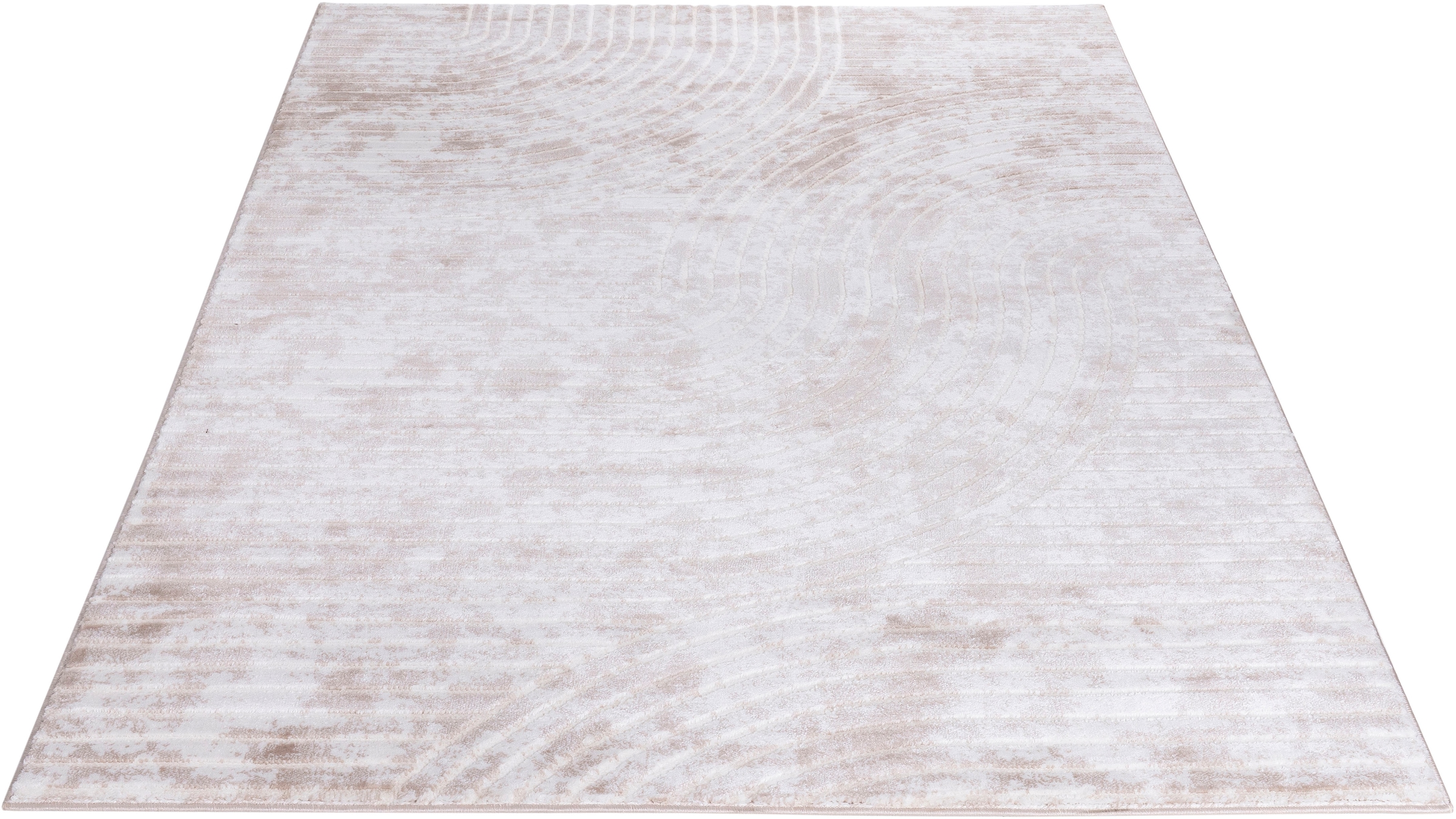 OTTO home Teppich »Luvu«, rechteckig, 12 mm Höhe, Modernes Design mit Boho-Charme, Hoch-Tief-Struktur, dezenter Glanz