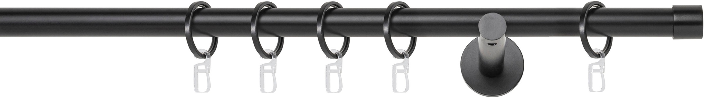 mydeco Gardinenstange »20mm Cap Wandträger 12 cm«, 1 läufig-läufig, Fixmaß