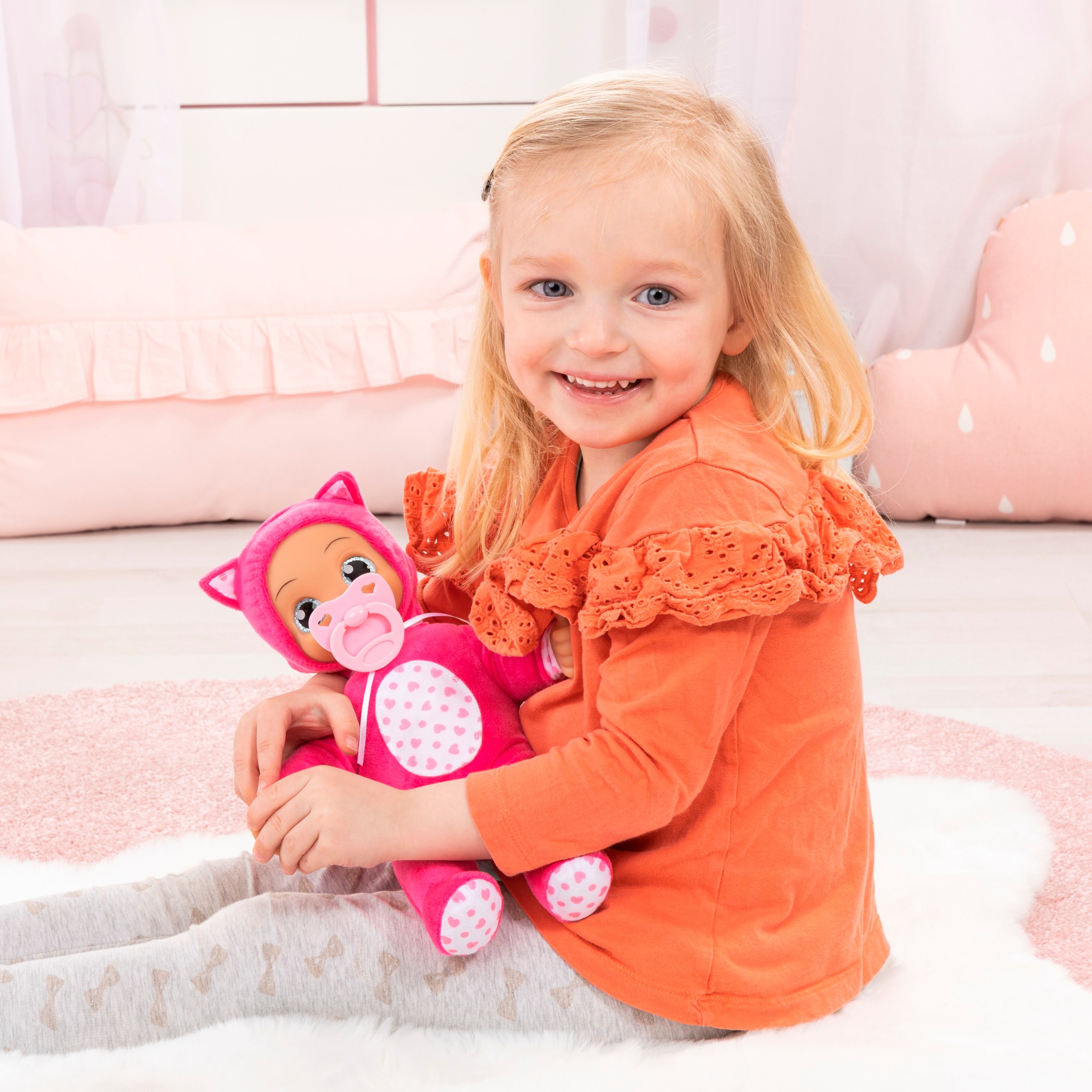 Bayer Babypuppe »I Baby Angels, 30cm, rosa/pink«, (3 tlg.)