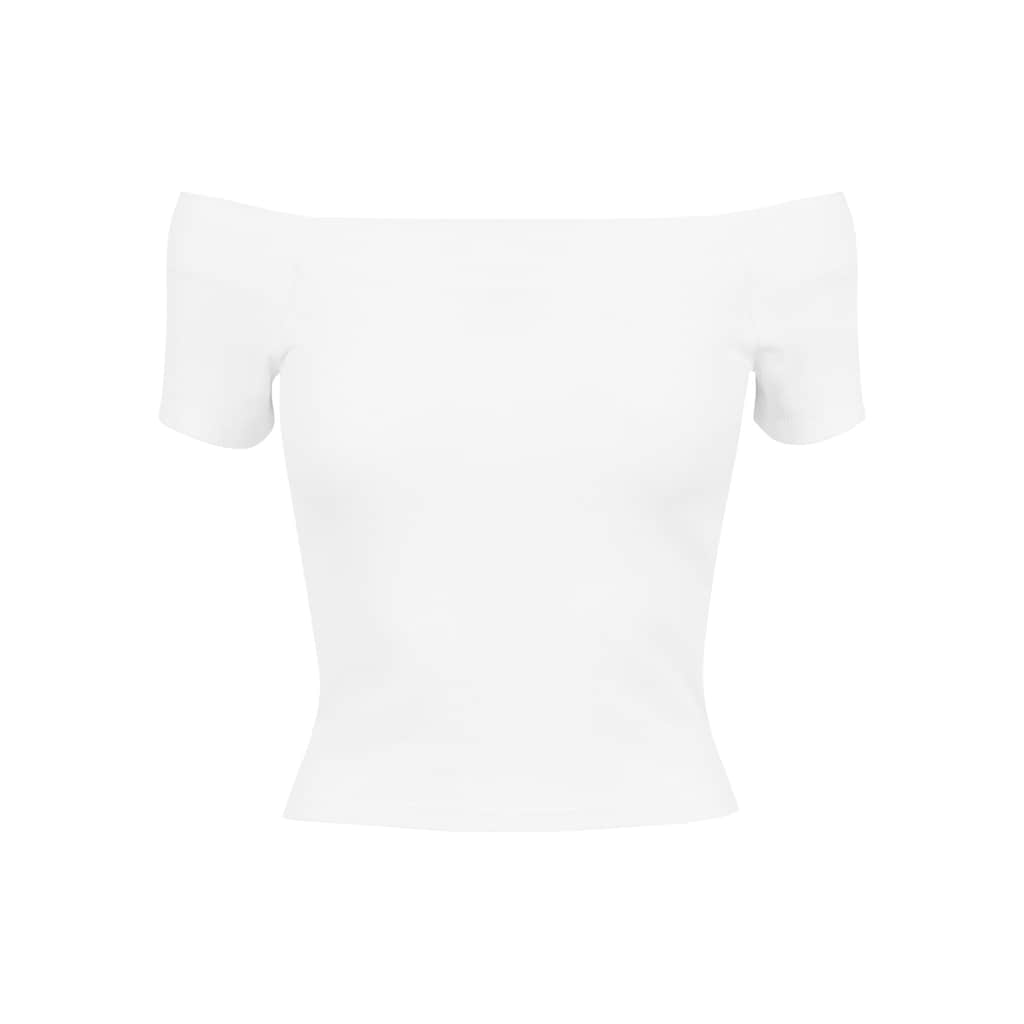URBAN CLASSICS T-Shirt »Urban Classics Damen Ladies Off Shoulder Rib Tee«, (1 tlg.)