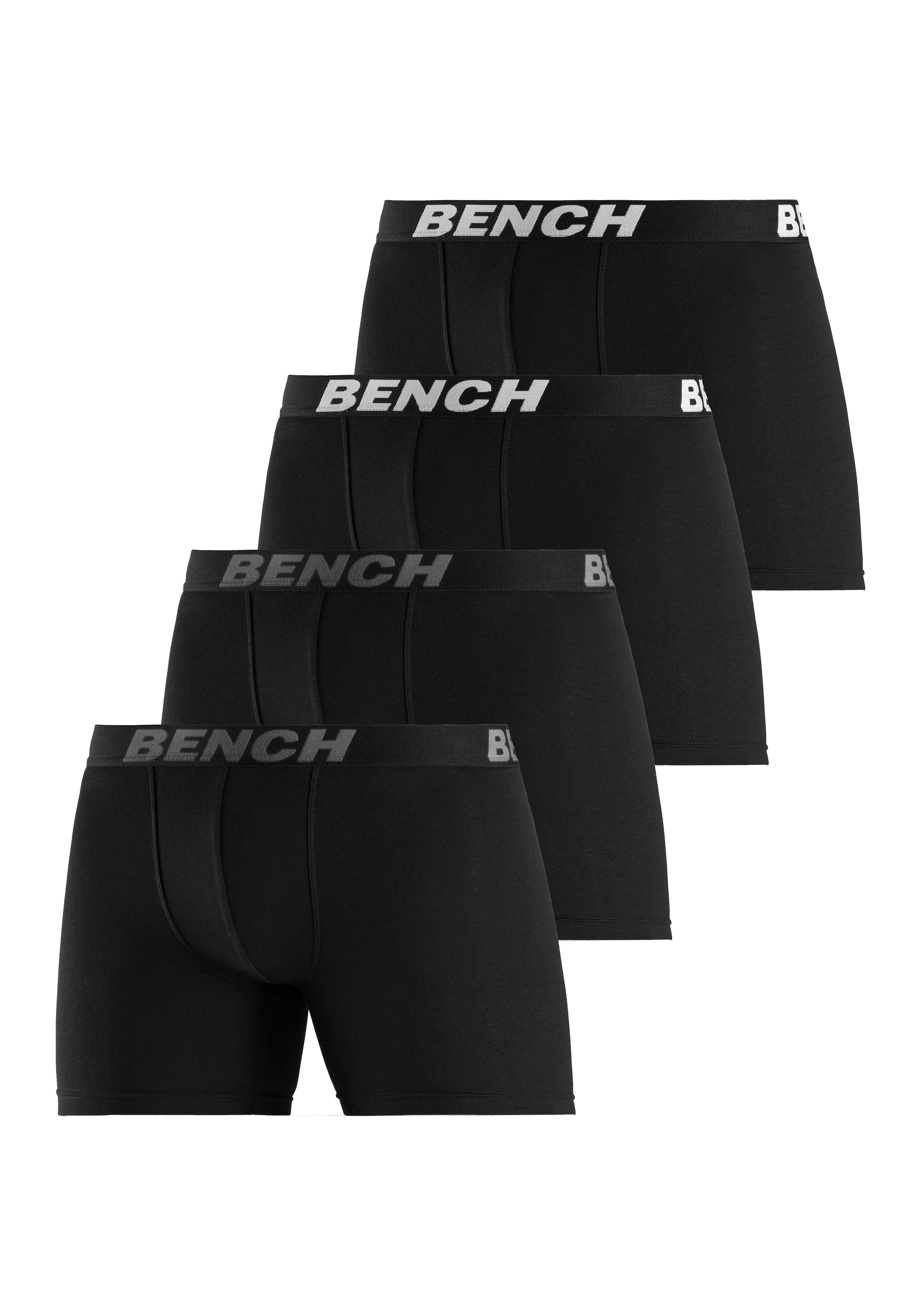 Bench. Boxer "Herren Boxershorts", (Packung, 4 St.), mit längerer Beinform aus Baumwollmischung