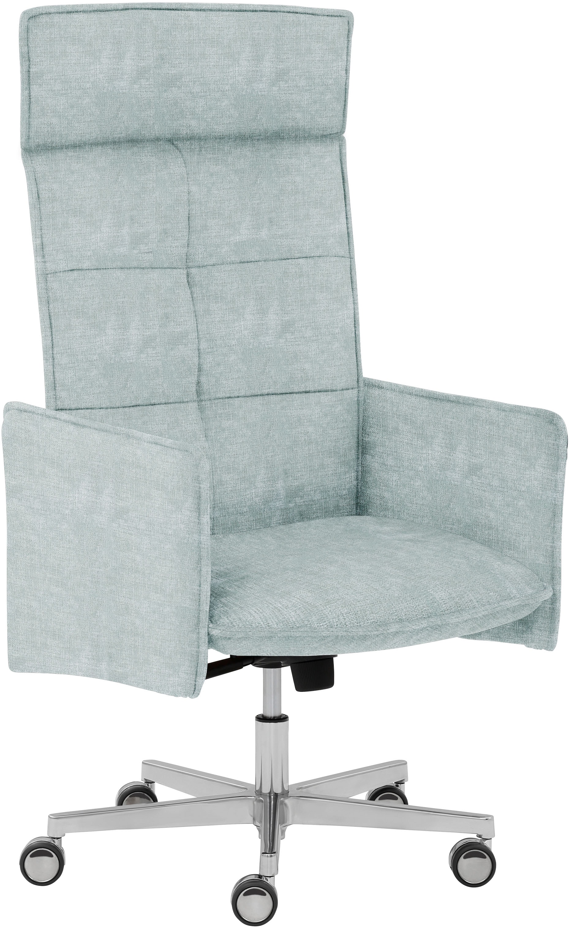 Drehstuhl MAYER SITZMÖBEL, B:68cm H:120cm T:69cmmint, aluminium, Stoff, Esszimmer, Stühle, "myCOSYWORXX Homeoffice Sessel", besonders bequem