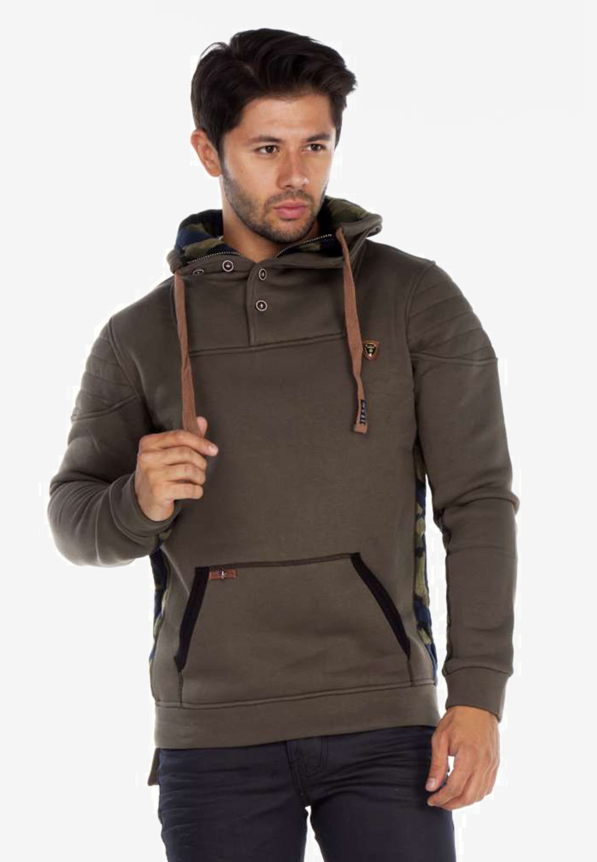 Cipo & Baxx Kapuzensweatshirt, mit praktischer Känguru-Tasche