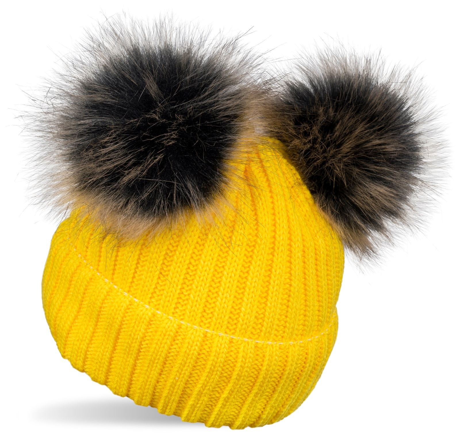 styleBREAKER Bommelmütze "Kinder Bommelmütze mit zwei Bommel" 1 Stk.