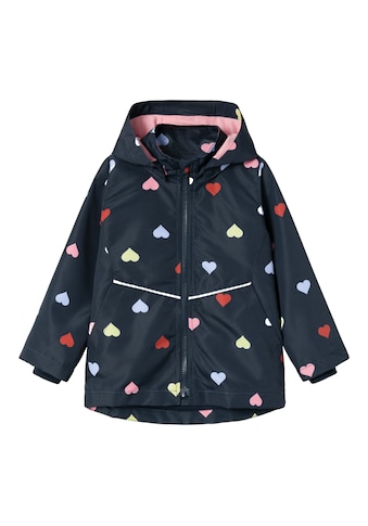 Regenjacke »NMFMAXI JACKET HEART«, mit Kapuze