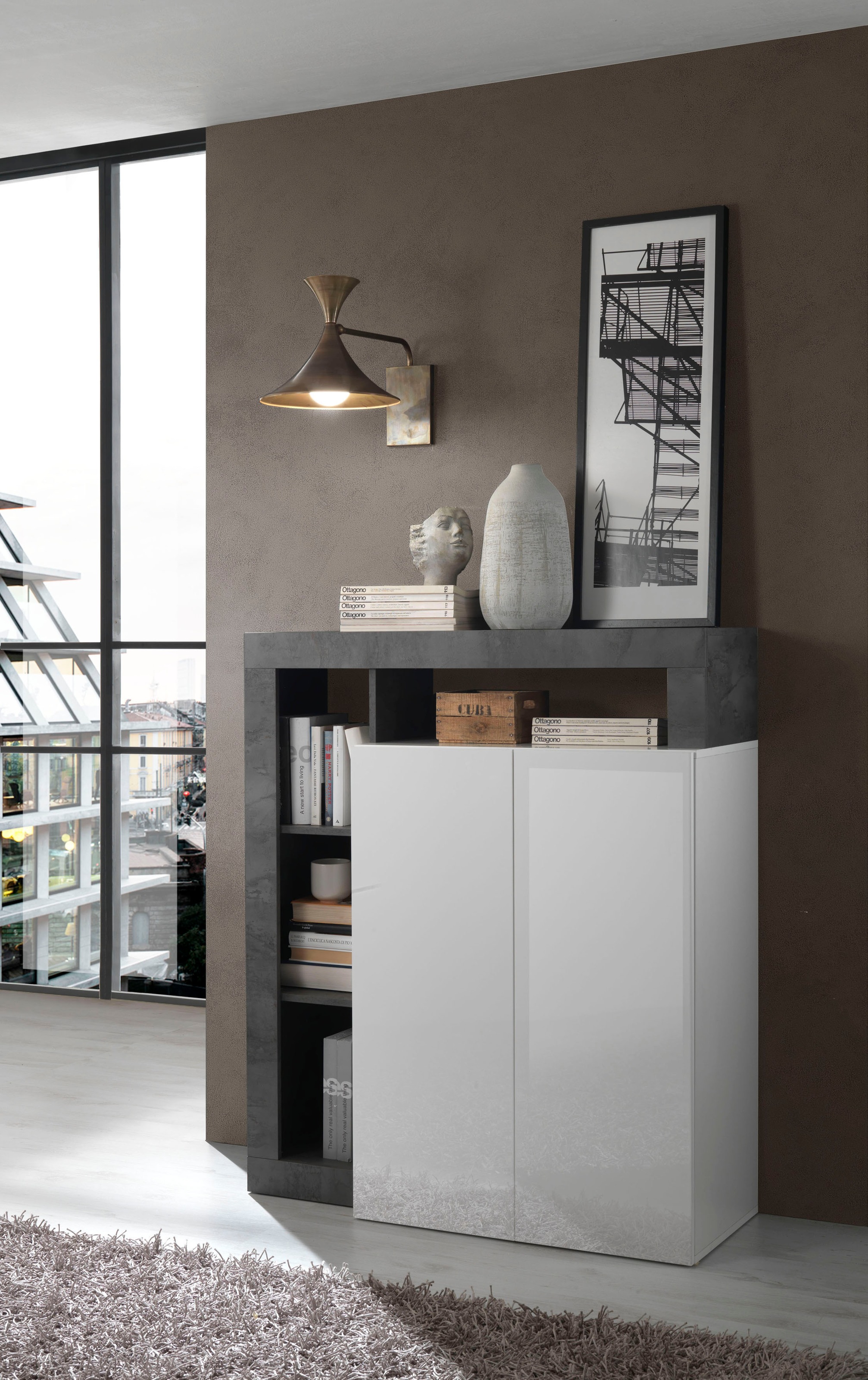 Home affaire Highboard "Hamburg" Breite 108 cm günstig online kaufen