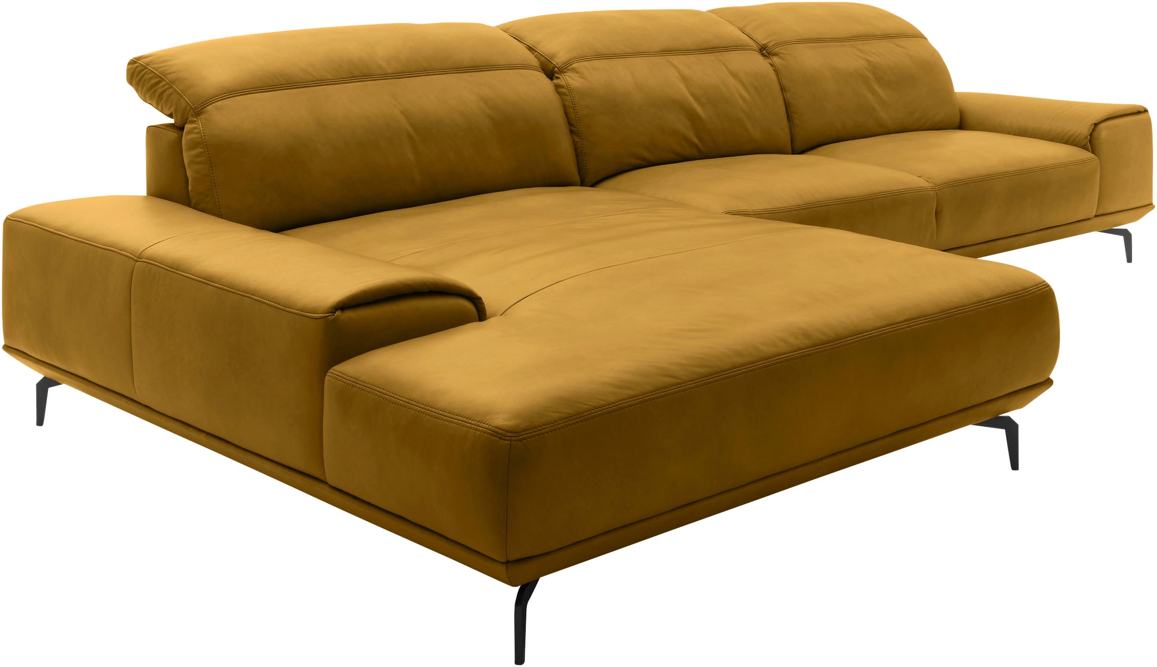 Musterring Wohnlandschaft »MR 2490«, Fuß Schwarz, Sitzhöhe 46cm, wahlweise mit Funktionen, Maße 342x207 cm