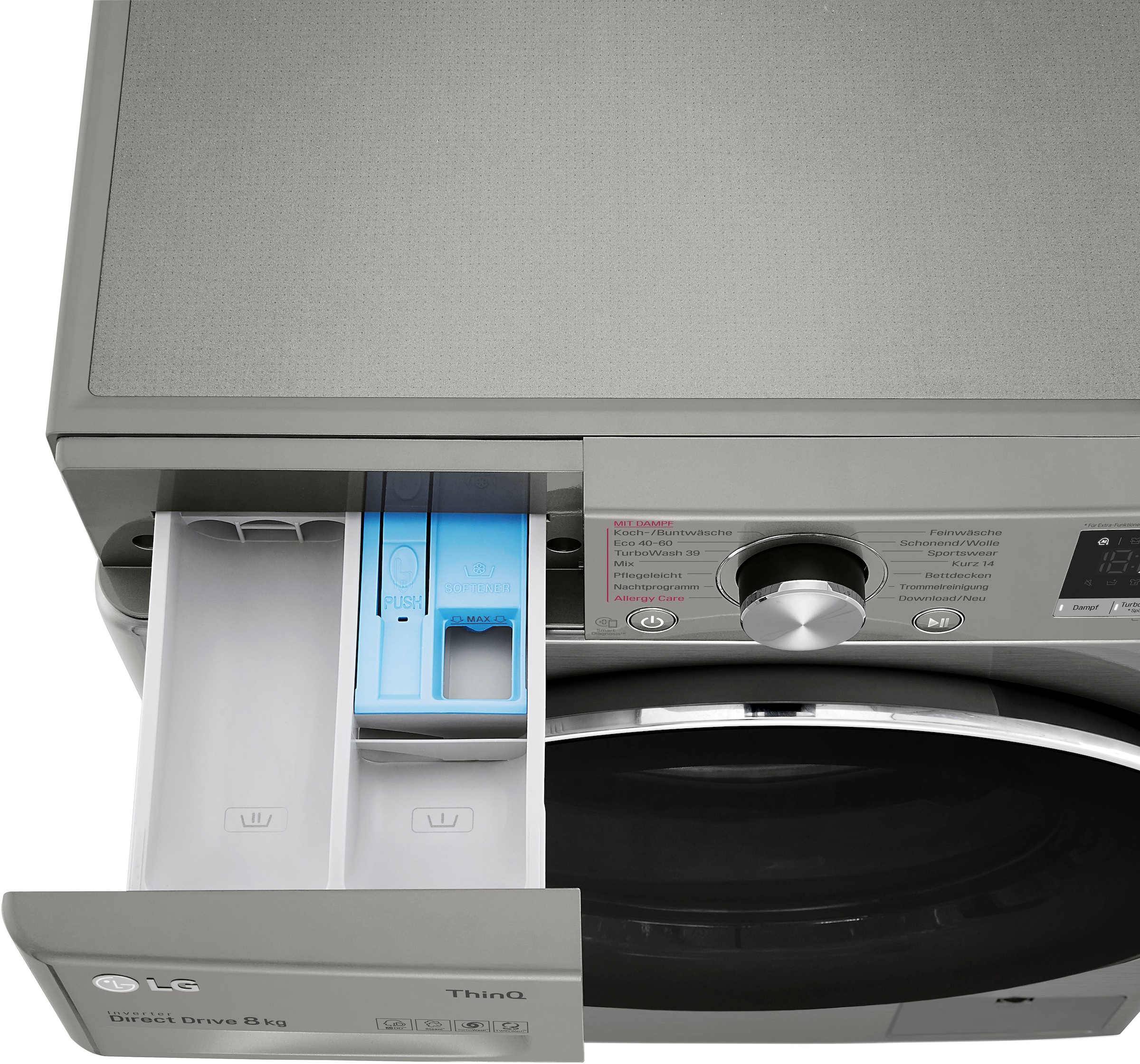 LG Waschmaschine, V708P2PA, 8 kg, TurboWash® U/min, kaufen 1400 39 nur in Minuten BAUR online Waschen - 