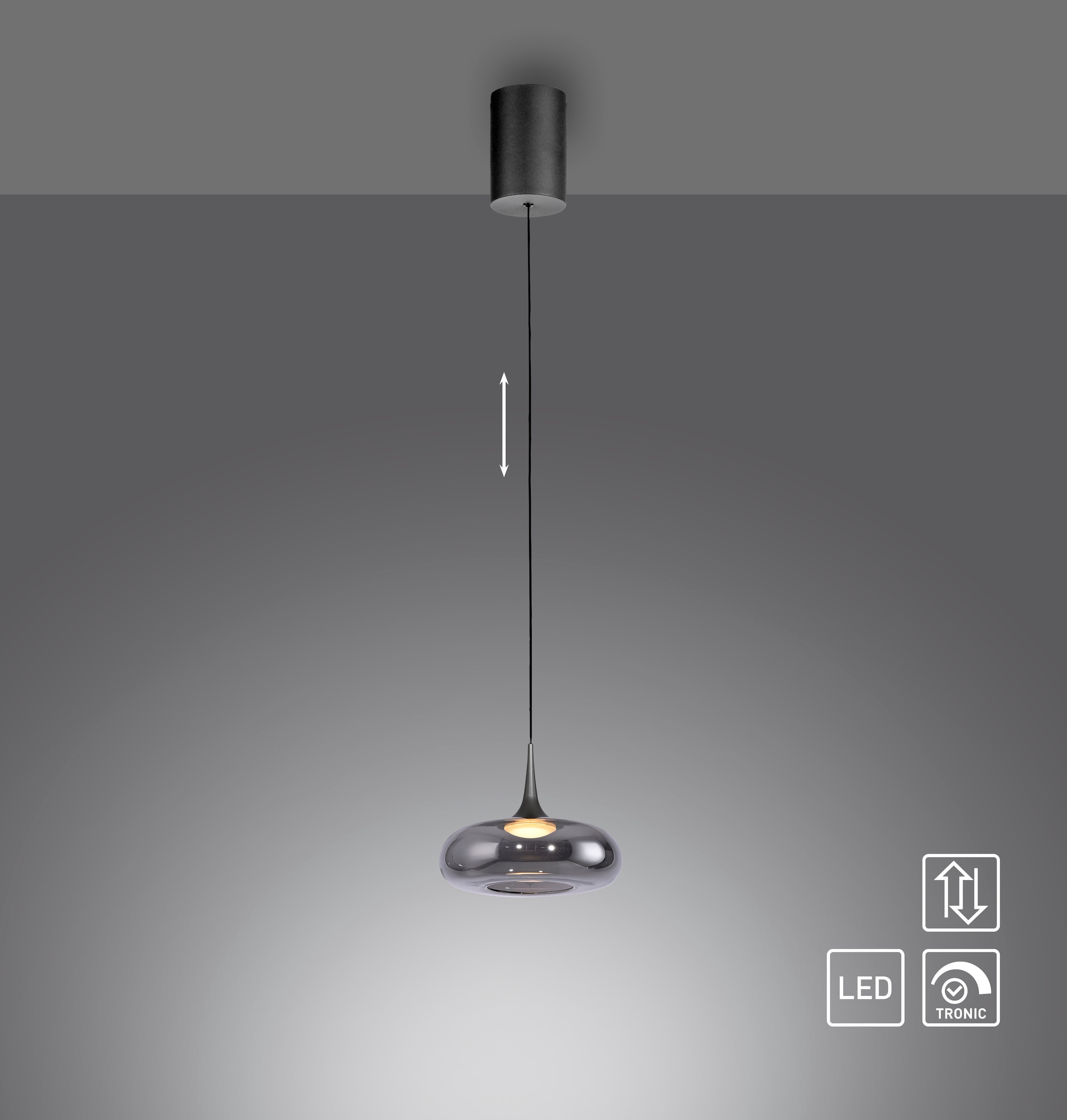 SCHÖNER WOHNEN-Kollektion LED Pendelleuchte »POSH« LED-Board 1 Stk. Warmweiß SCHÖNER WOHNEN Kollektion, SimplyDim, Memoryfunktion, Comfort-Lift