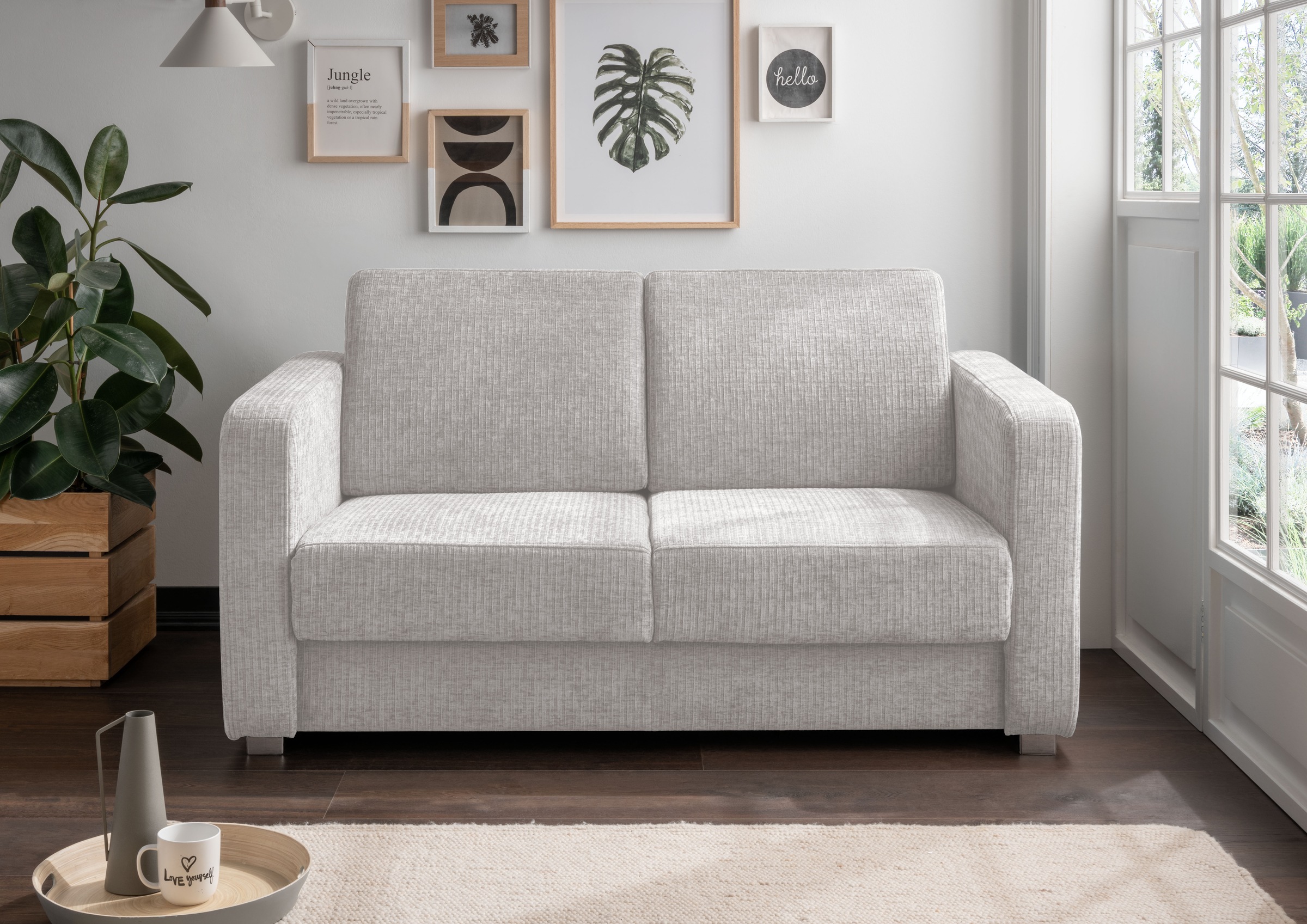 Home affaire Schlafsofa "MIA modern und bequem, schmale Armlehnen, Einzelauszug" mit 2 Einzelauszügen als Längsschläfer
