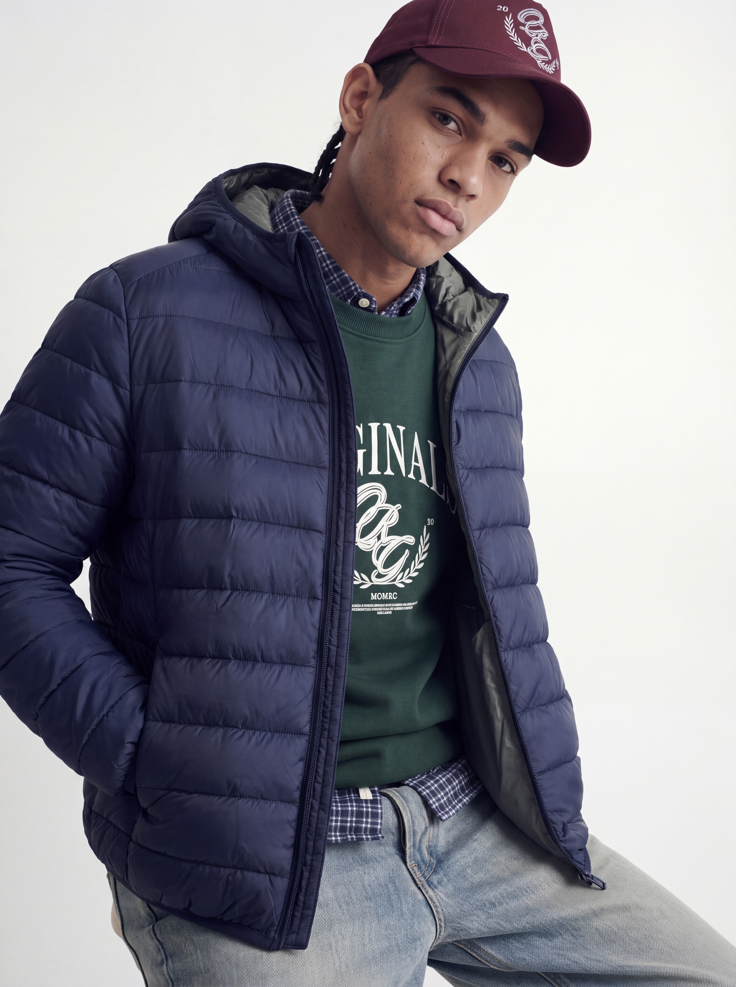 Jack & Jones Steppjacke »JJEBERG LIGHT DOWN PUFFER HOOD NOOS« mit Kapuze Kunstfaser, normal geschnitten