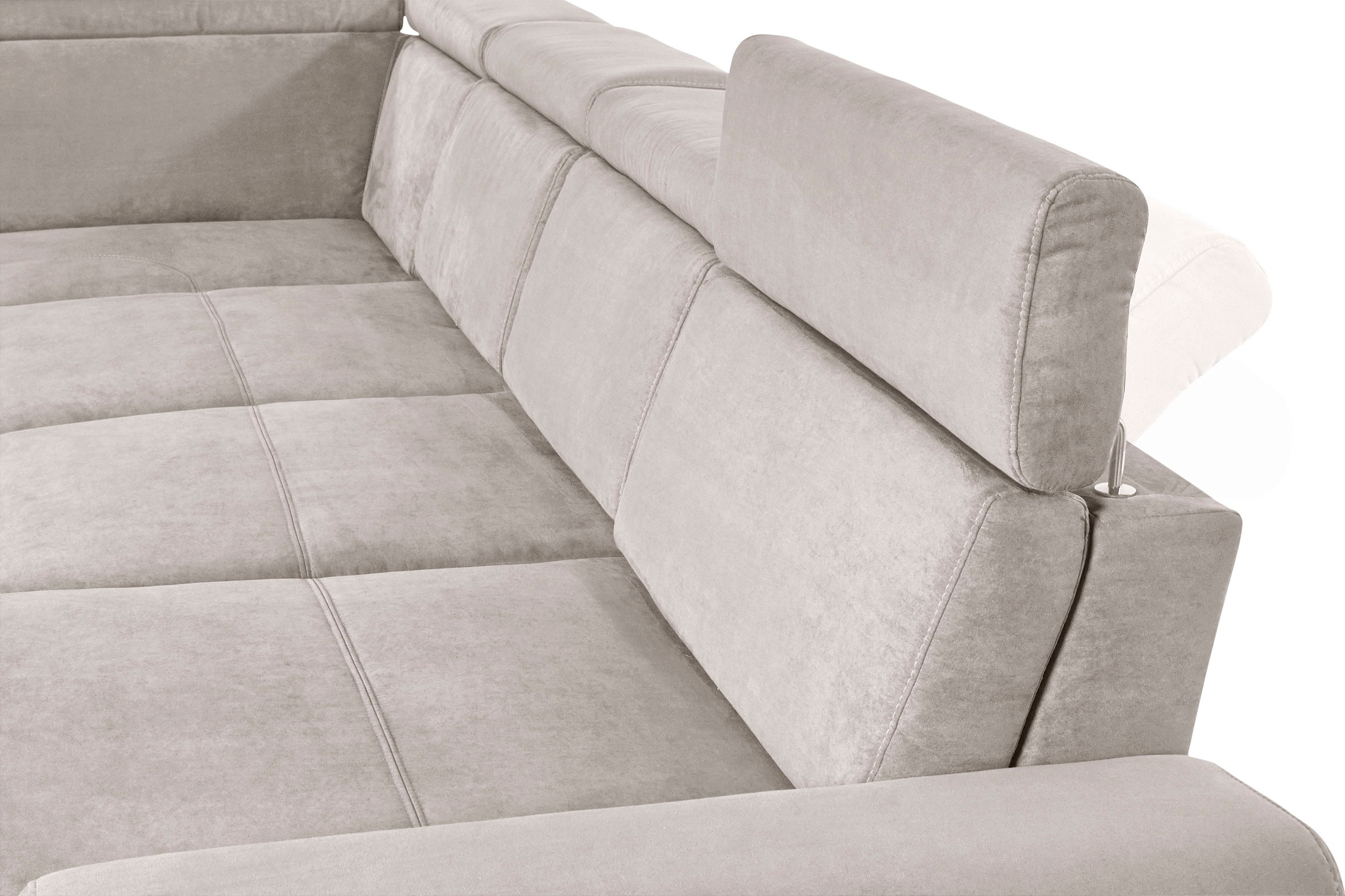 sit&more Wohnlandschaft »Gizeh U-Form«, 12 cm Fußhöhe, inklusive Sitztiefenverstellung und Kopfteilverstellung
