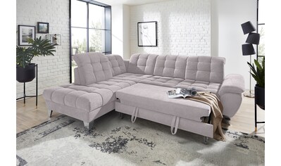 Places of Style Ecksofa »Bardi«, incl. Sitztiefenverstellung, wahlweise mit Kopfteil- und Armlehnverstellung, Bettfunktion und Bettkasten kaufen Places of Style Ecksofa »Bardi«, incl. Sitztiefenverstellung, wahlweise mit Kopfteil- und Armlehnverstellung, Bettfunktion und Bettkasten kaufen